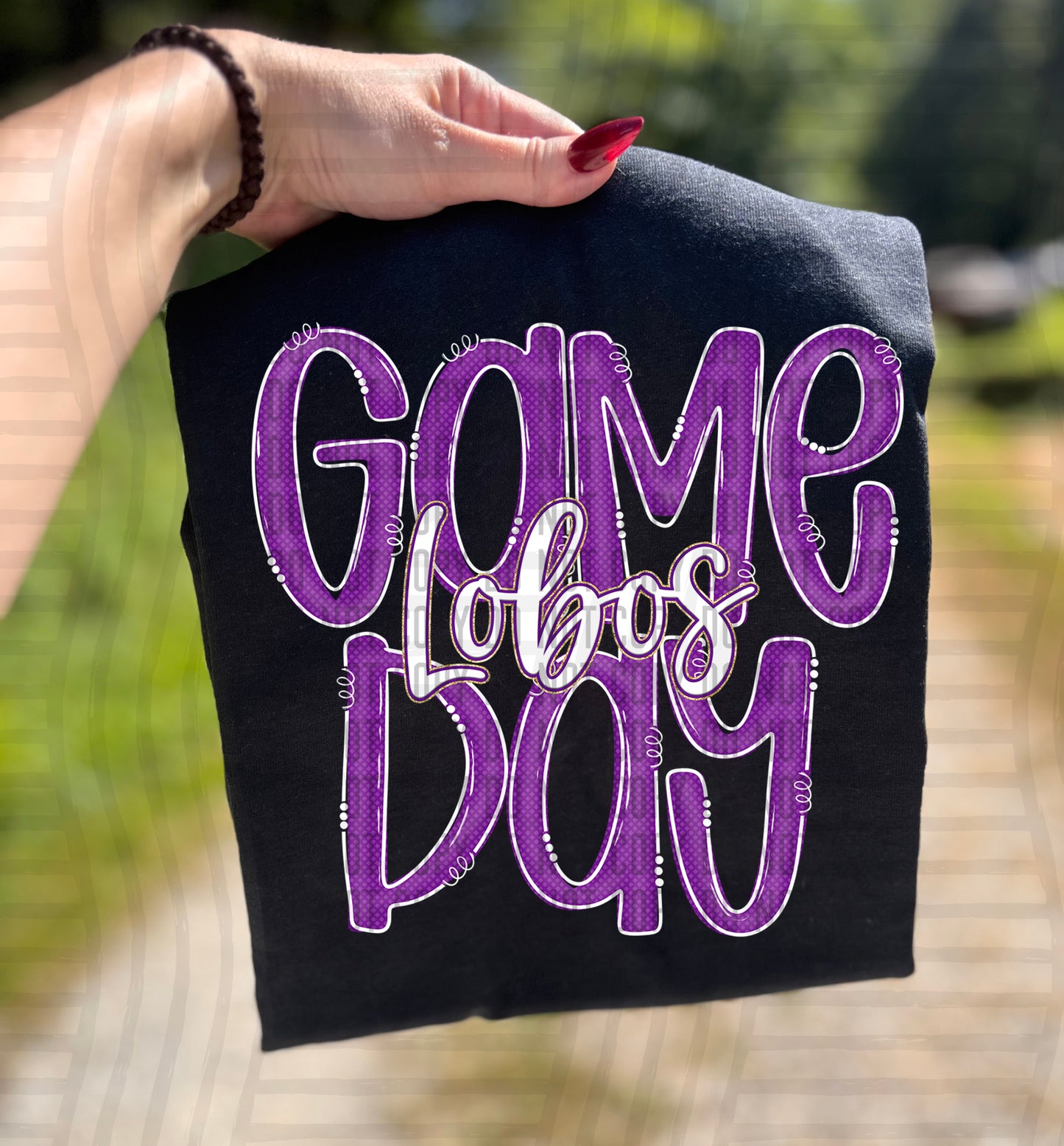 Purple - GAME DAY Doodles - 300 dpi Digital Download