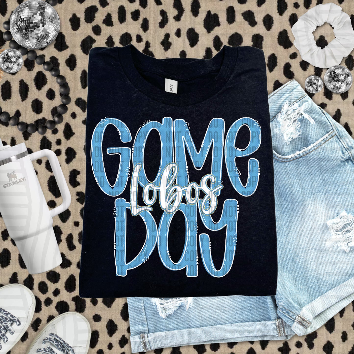 Light Blue - GAME DAY Doodles - 300 dpi Digital Download