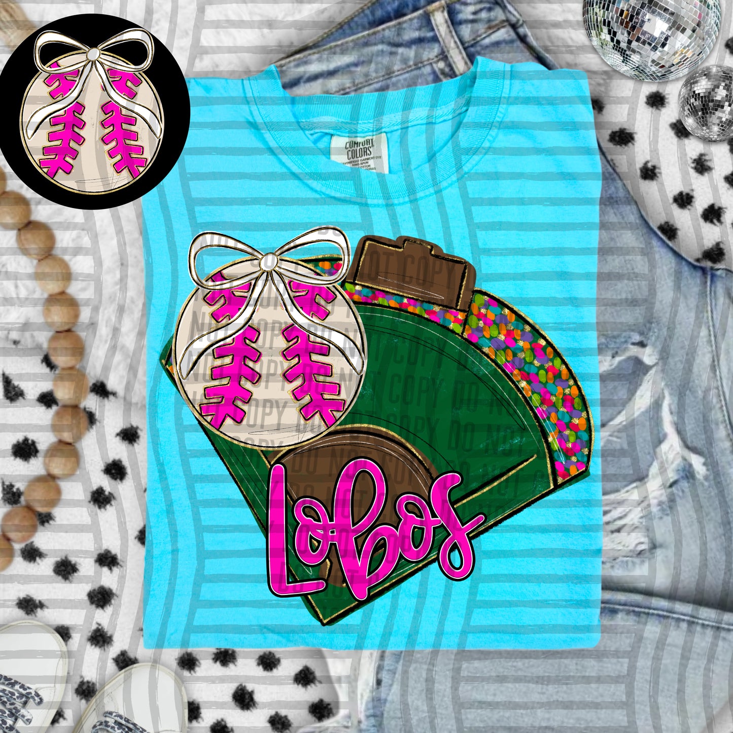 Preppy Baseball Field -optional pocket + Custom + Dropdown - 300 dpi Digital Download