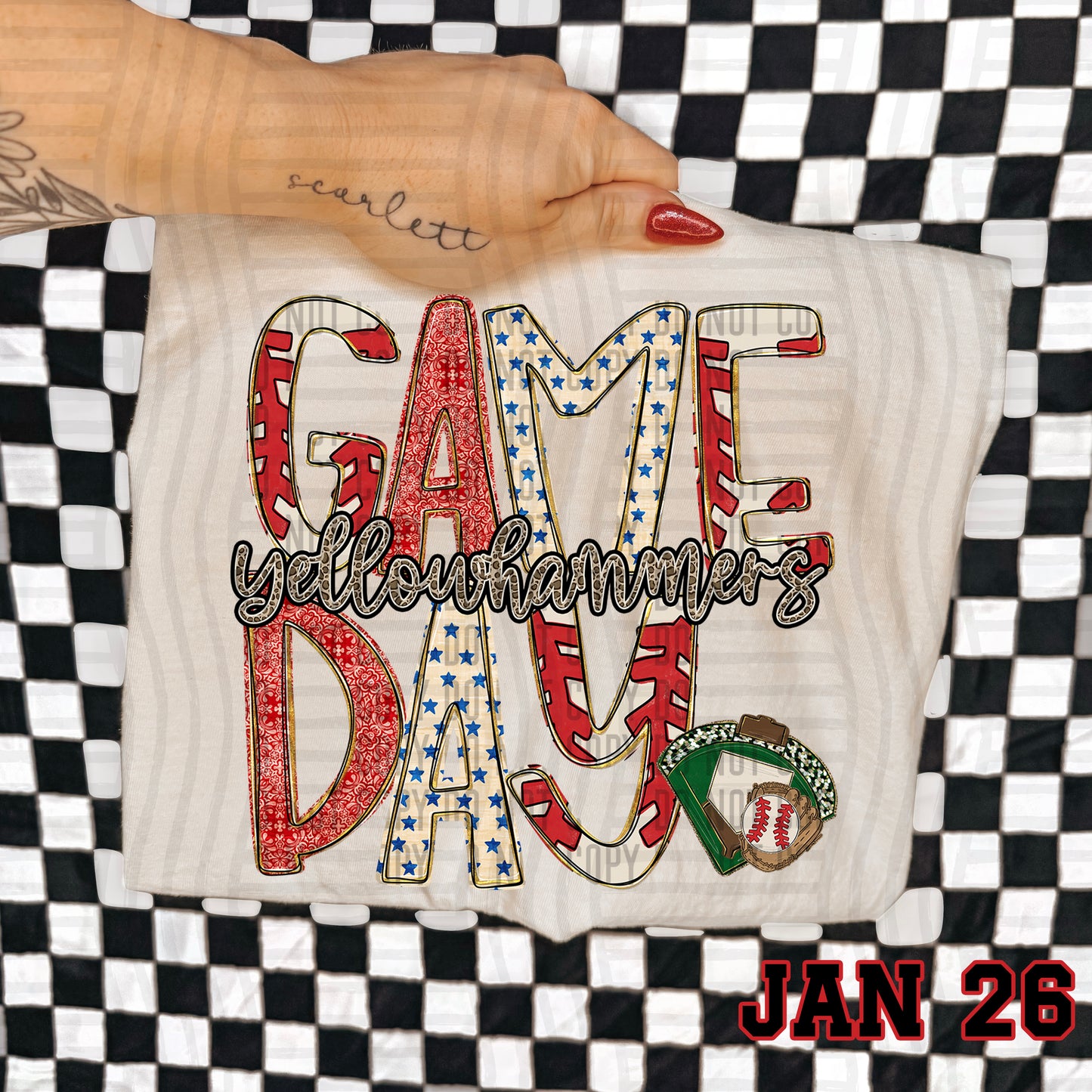 Game Day Baseball LEOPARD PRINT CENTER - Custom + DROPDOWN - 300 DPI digital download