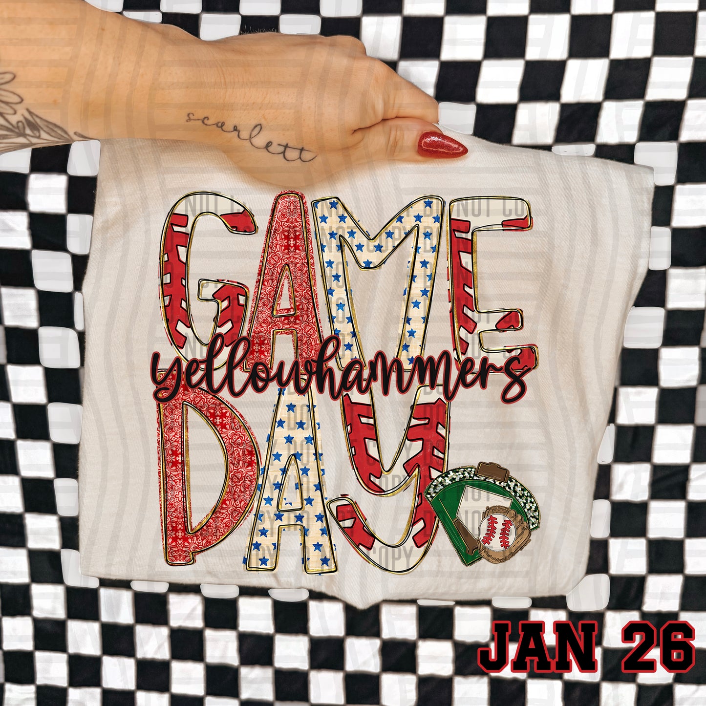 Game Day BASEBALL- Custom + DROPDOWN - 300 DPI digital download