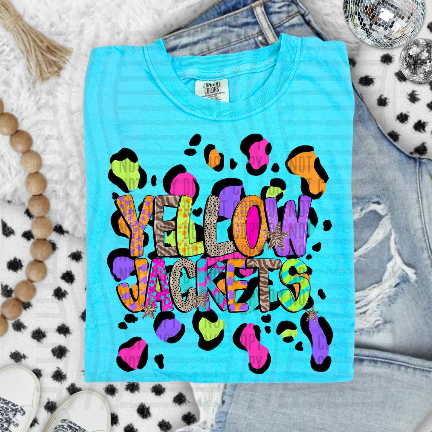 Funky Mix-Up Leopard Spot Mascots - Custom + Dropdown - 300 dpi Digital Download