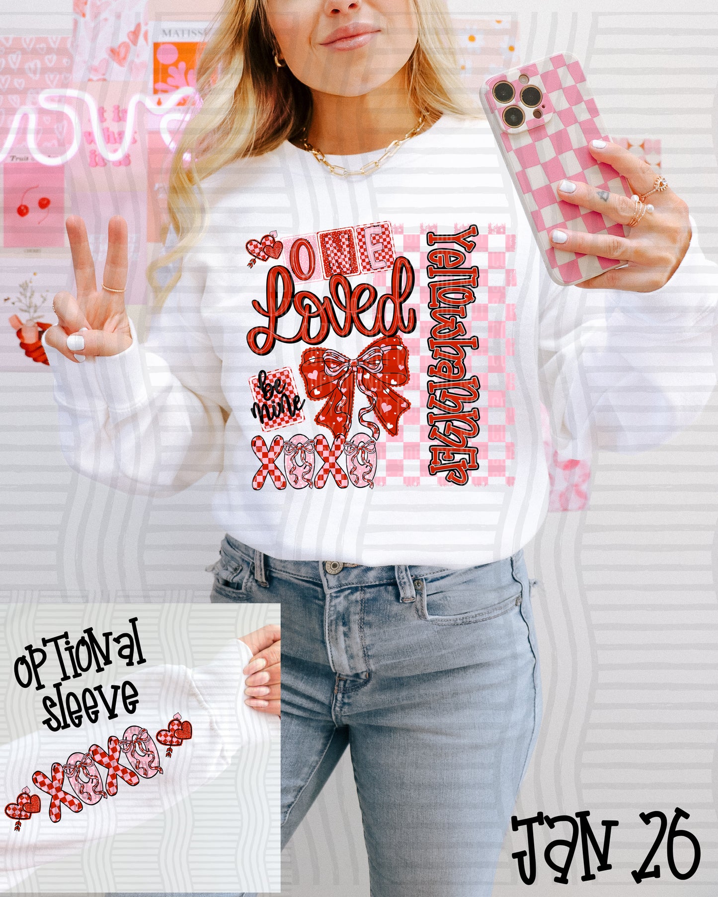 One Loved MASCOT (SINGULAR) + OPTIONAL SLEEVES - Custom + DROPDOWN - 300 DPI digital download