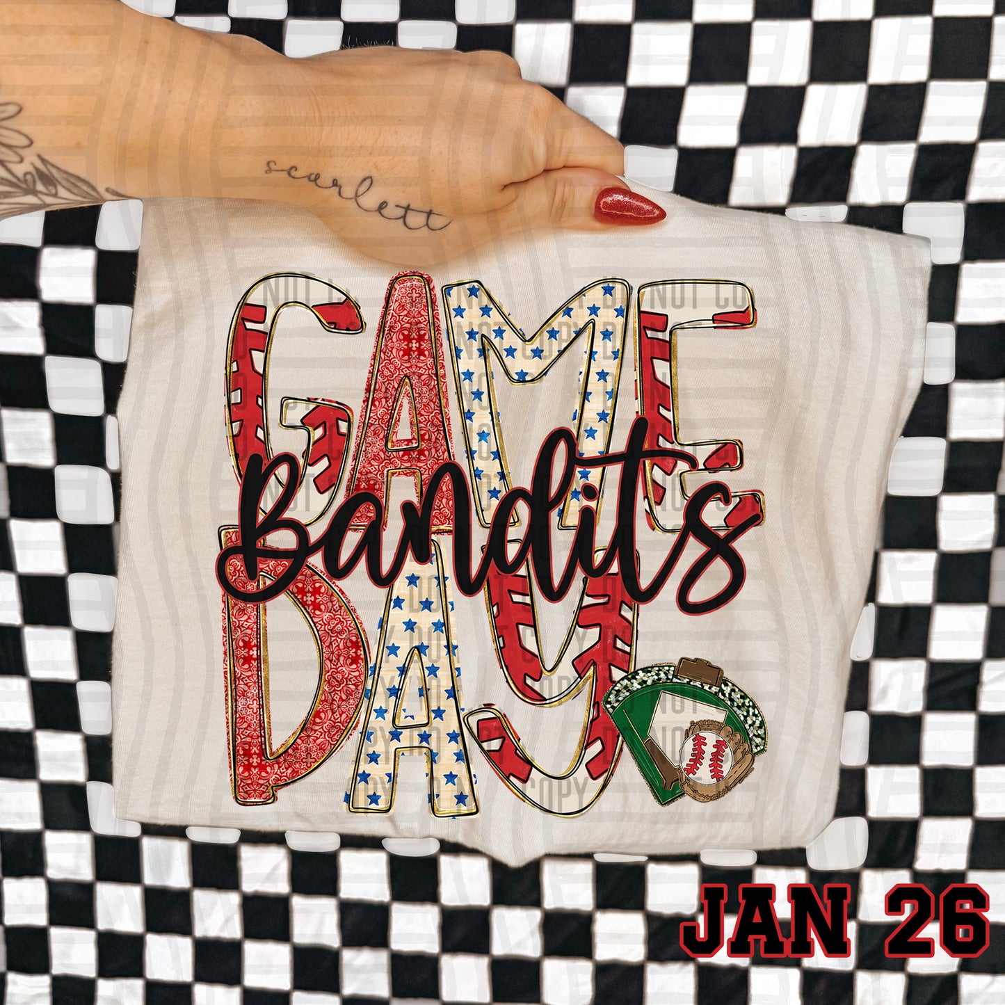 Game Day BASEBALL- Custom + DROPDOWN - 300 DPI digital download