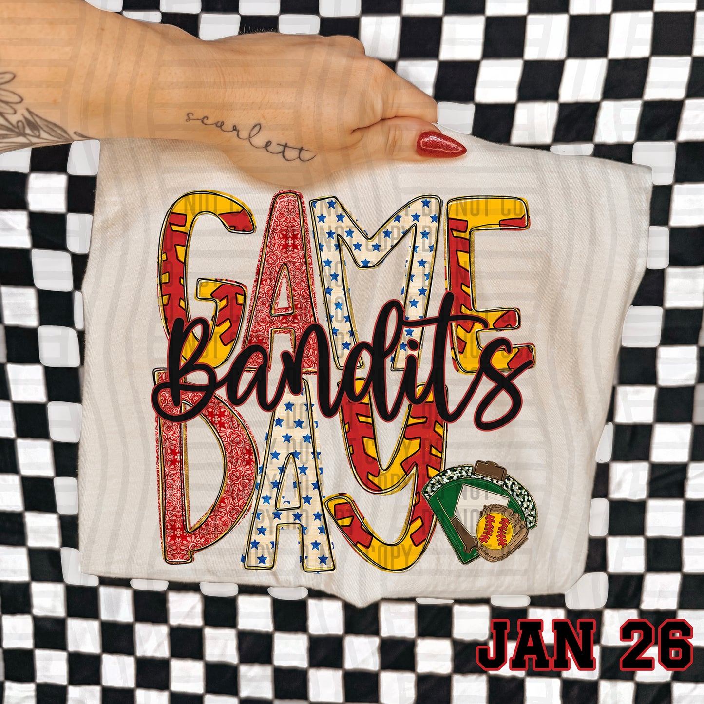 Game Day Softball- Custom + DROPDOWN - 300 DPI digital download