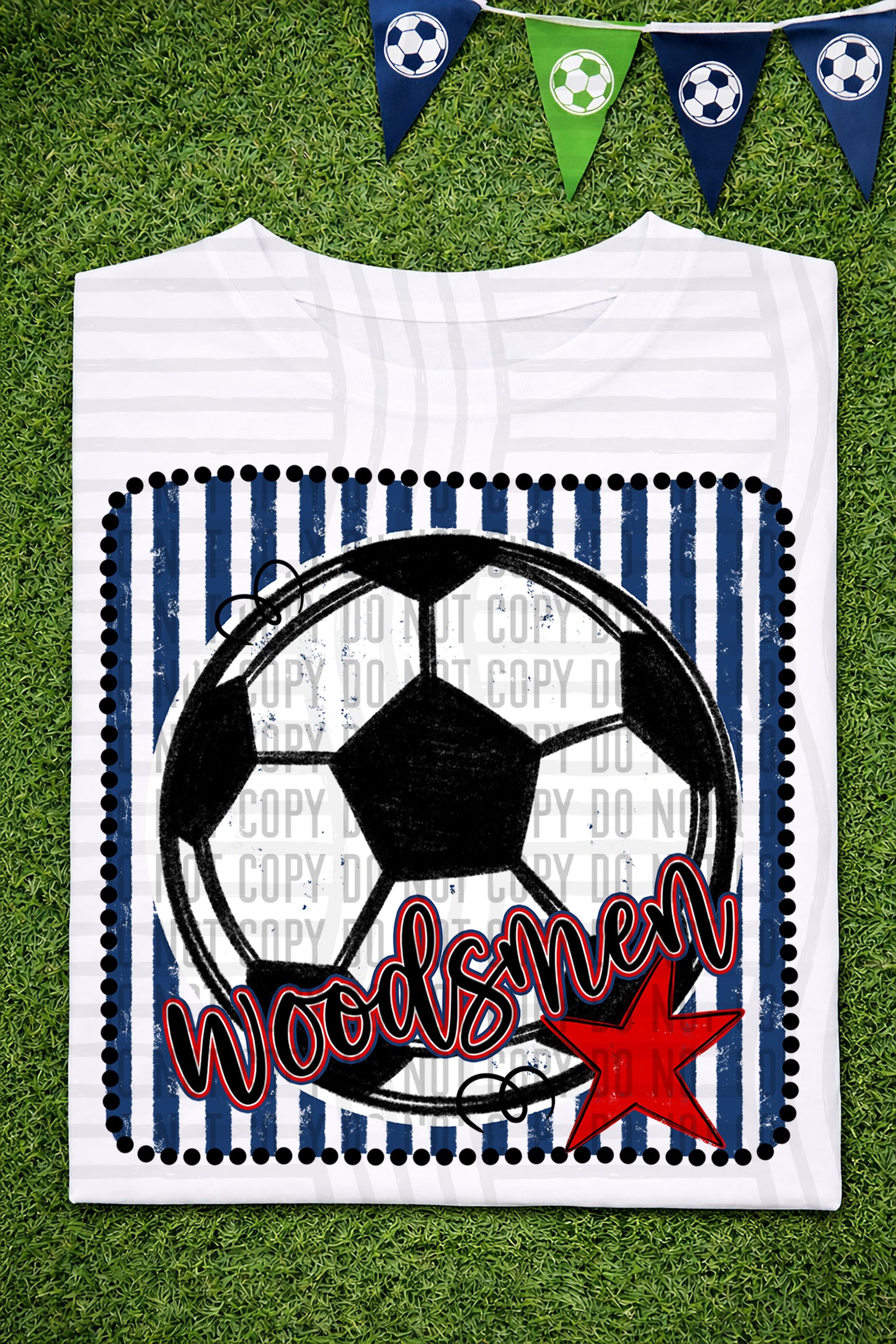 Soccer RWB Framed -  Custom + DROPDOWN - 300 DPI digital download