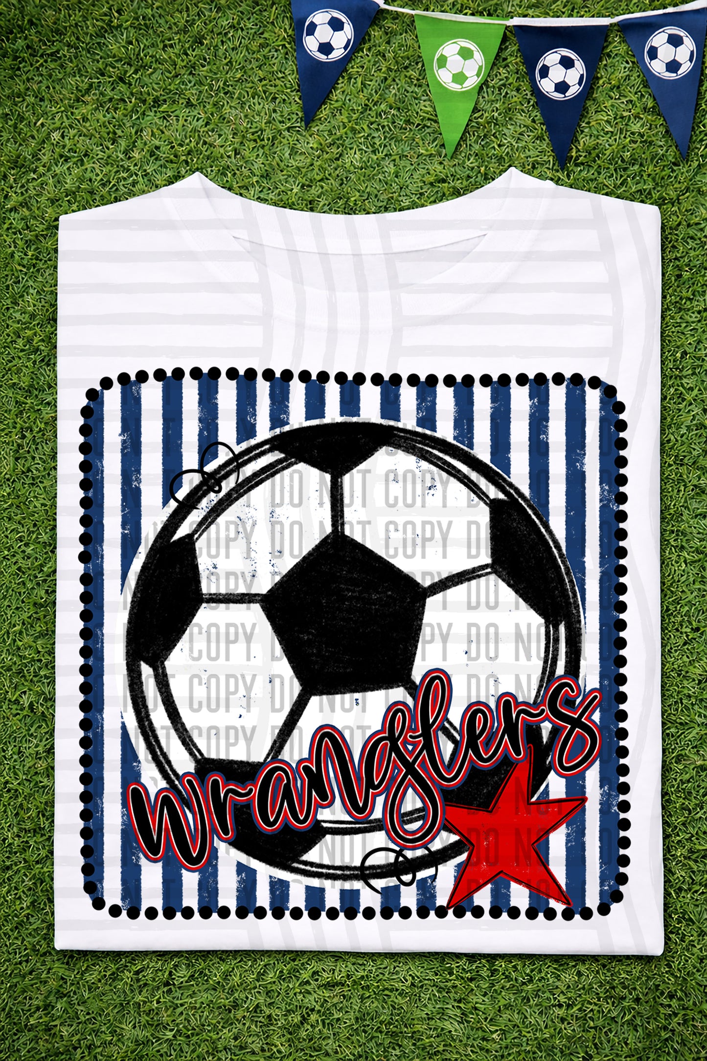 Soccer RWB Framed -  Custom + DROPDOWN - 300 DPI digital download