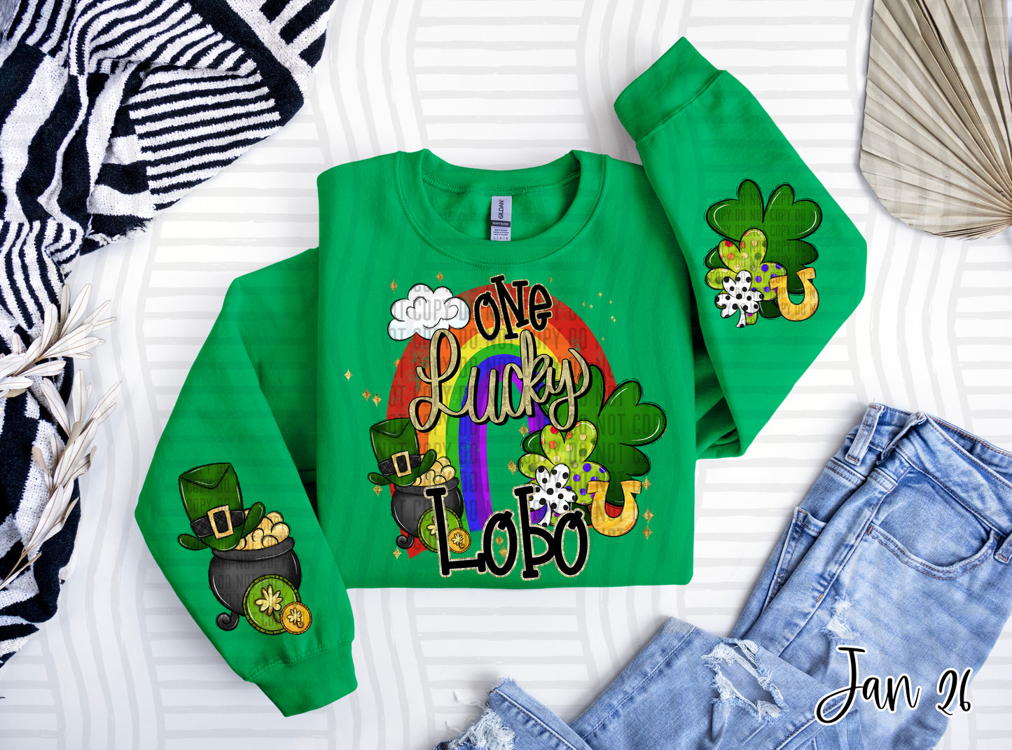 One Lucky Mascot (SINGULAR) + OPTIONAL SLEEVES - Custom + DROPDOWN - 300 DPI digital download