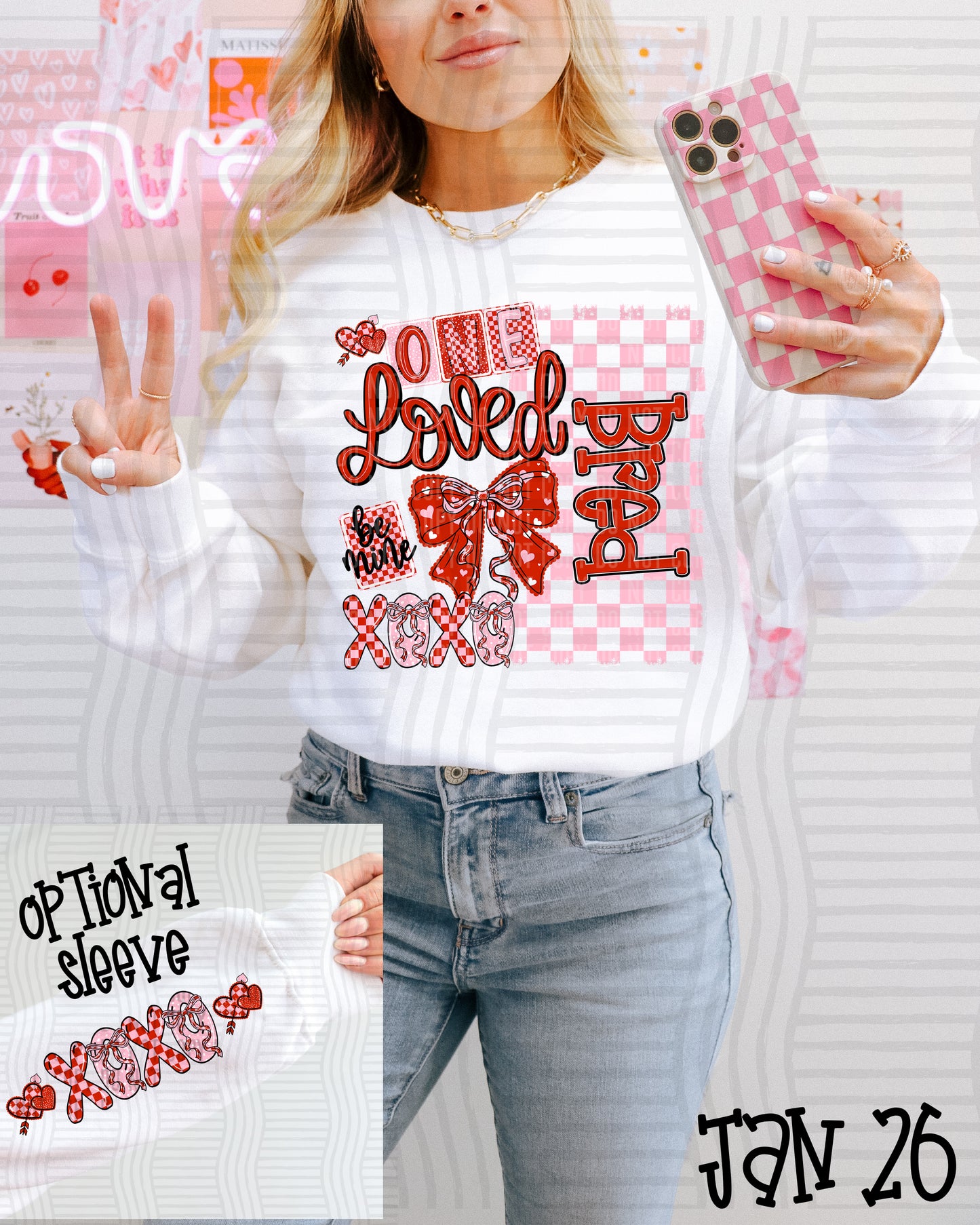 One Loved MASCOT (SINGULAR) + OPTIONAL SLEEVES - Custom + DROPDOWN - 300 DPI digital download