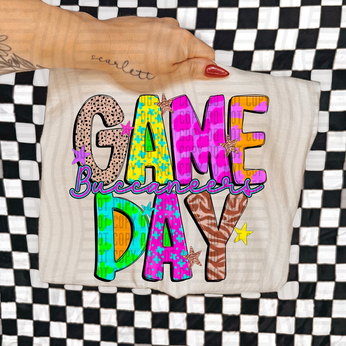 Funky Mix Up Game Day Custom + Dropdown  - 300 dpi Digital Download