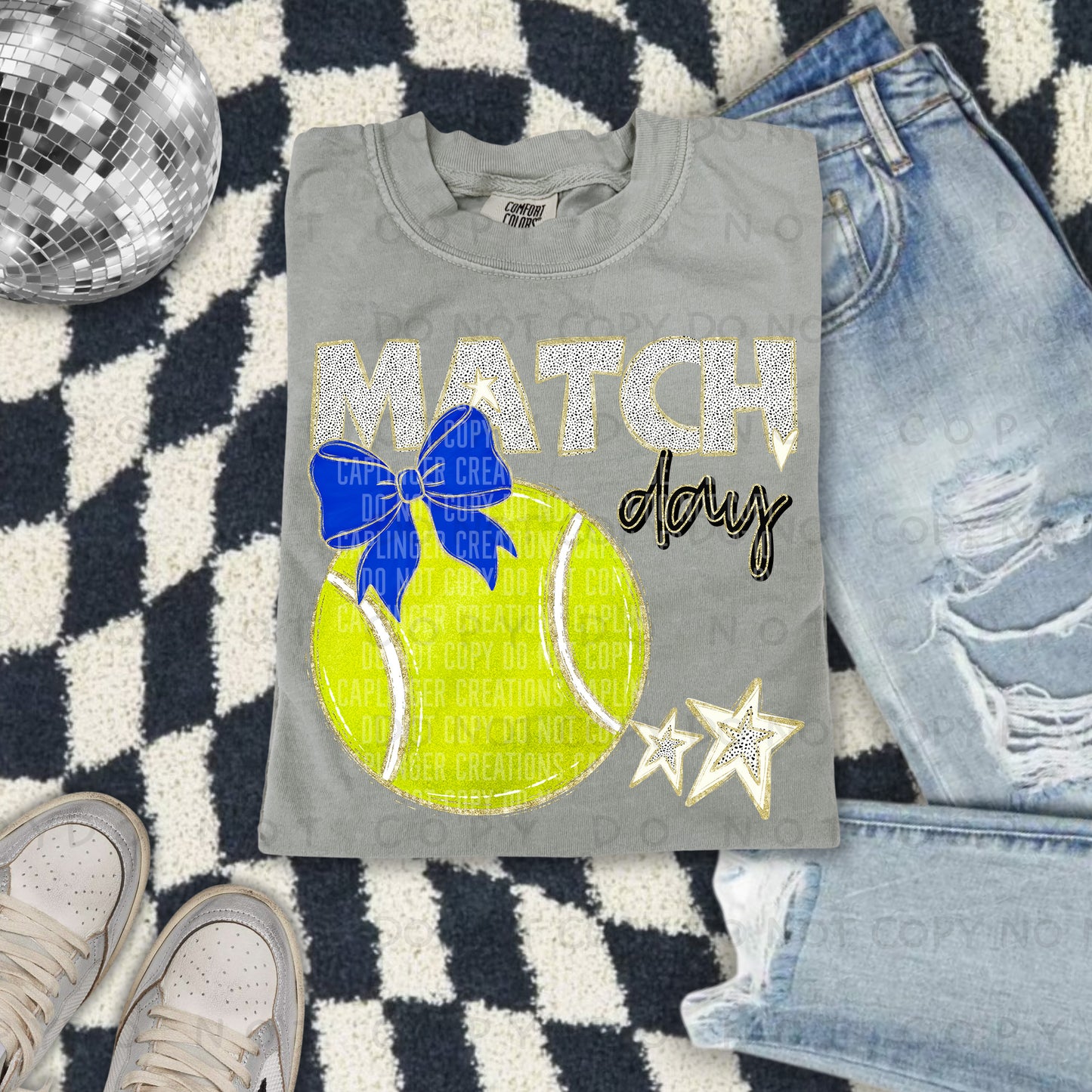 Match Day Tennis - Color Dropdown Digital Download 300DPI PNG FILE