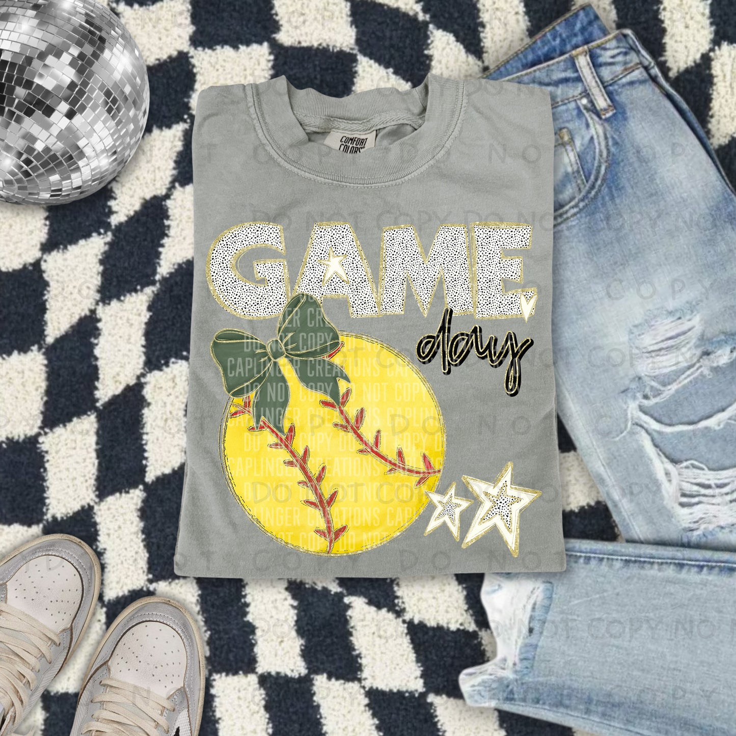 Game day Softball - Color Dropdown Digital Download 300DPI PNG FILE