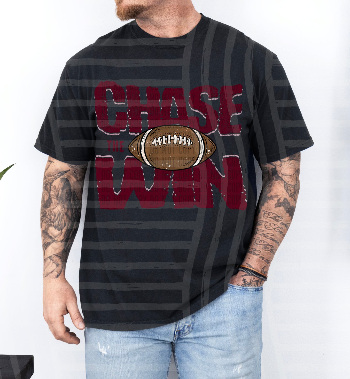Chase the Win FOOTBALL - Color Dropdown Digital Download 300DPI PNG FILE