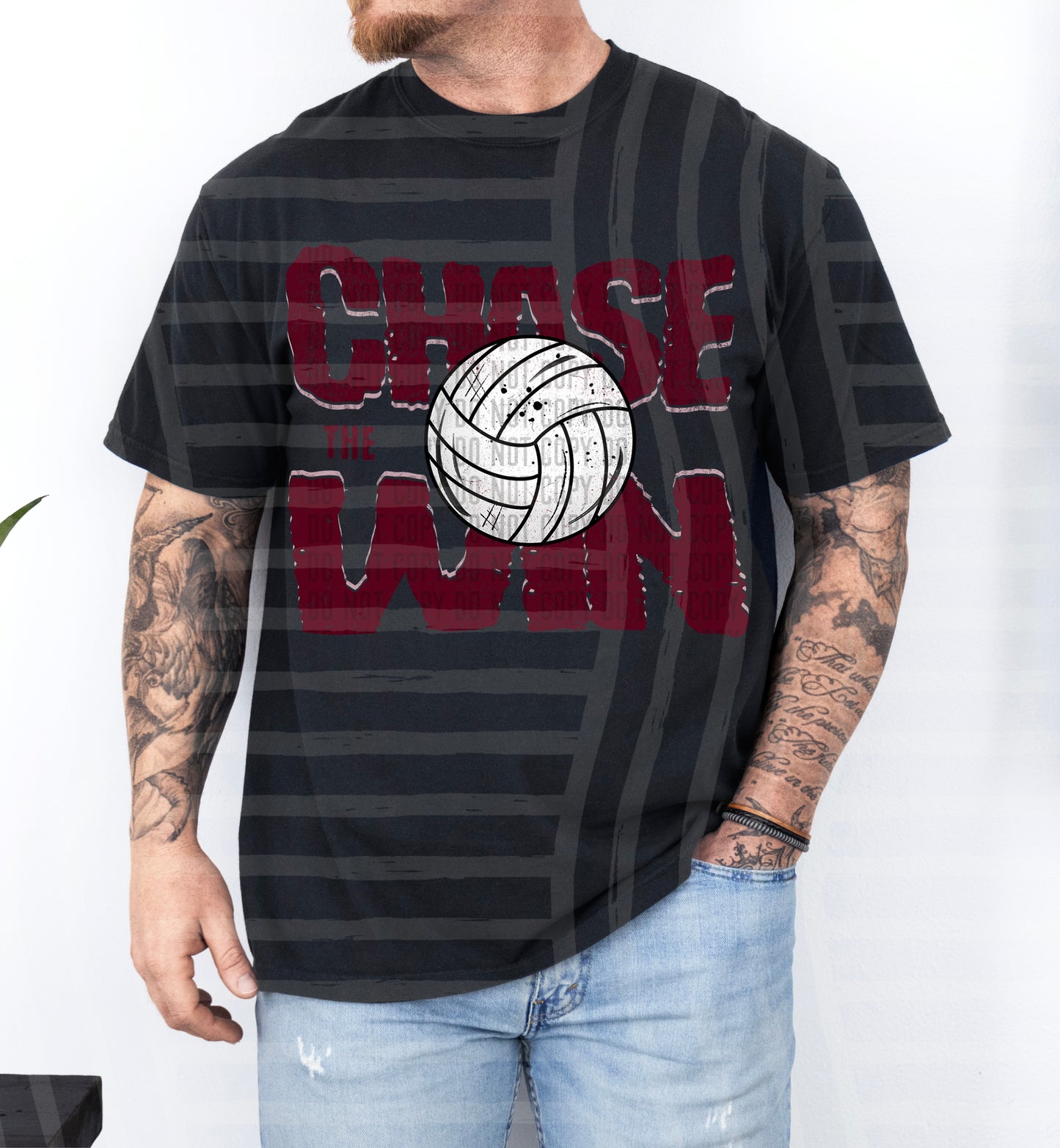 Chase the Win VOLLEYBALL - Color Dropdown Digital Download 300DPI PNG FILE