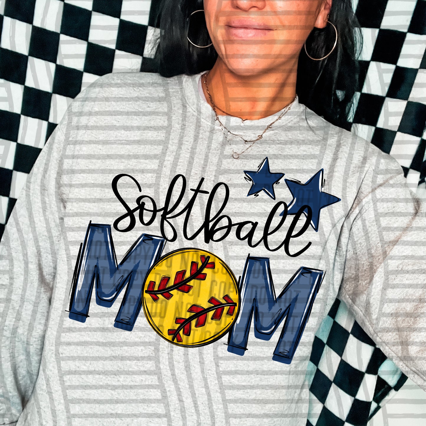 Softballl Mom - Color Dropdown Digital Download 300DPI PNG FILE
