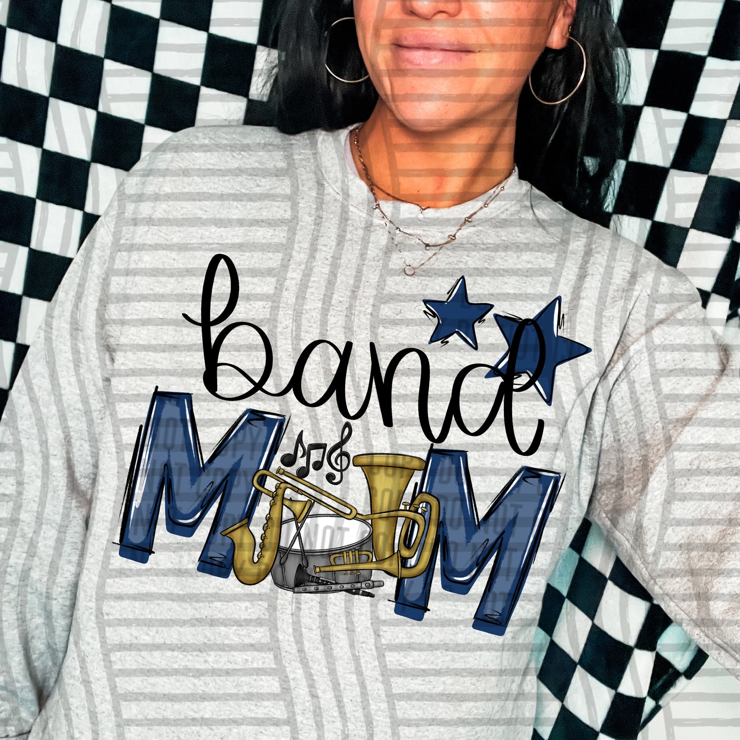 Band Mom - Color Dropdown Digital Download 300DPI PNG FILE