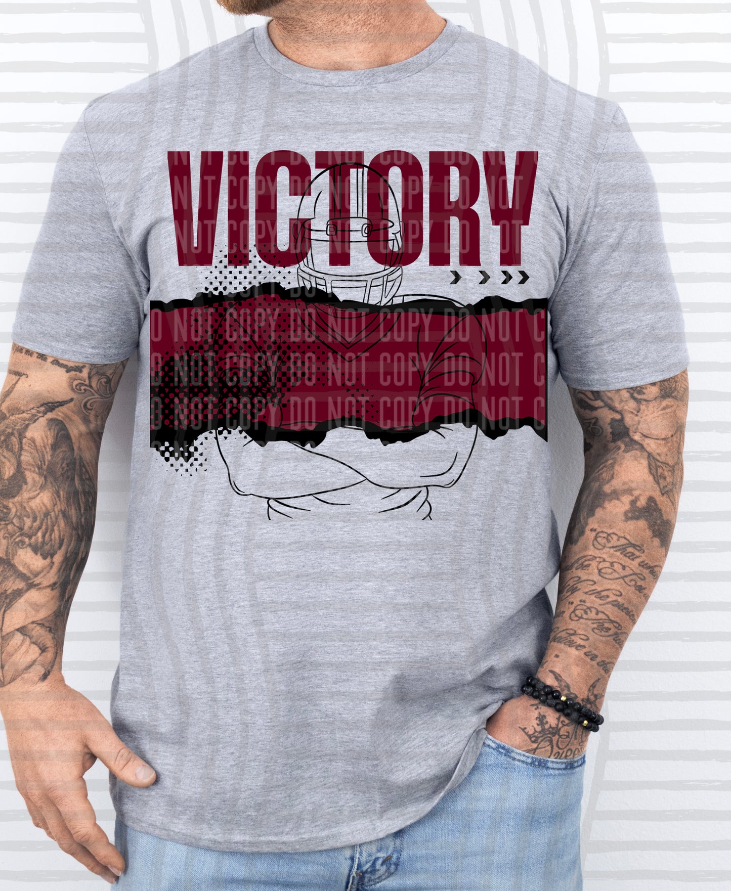 VICTORY Football - Color Dropdown Digital Download 300DPI PNG FILE