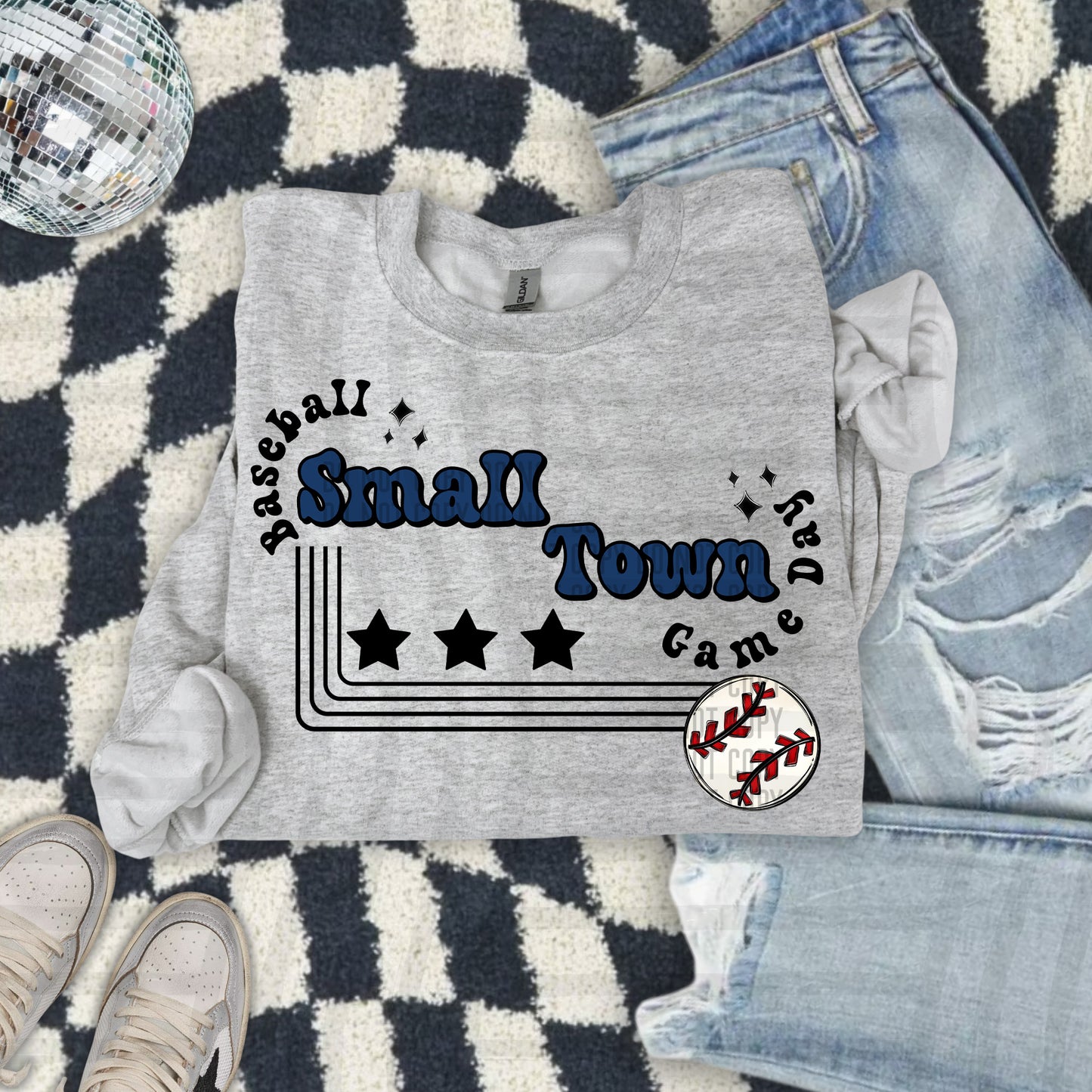 BASEBALL - Small town - Color Dropdown Digital Download 300DPI PNG FILE