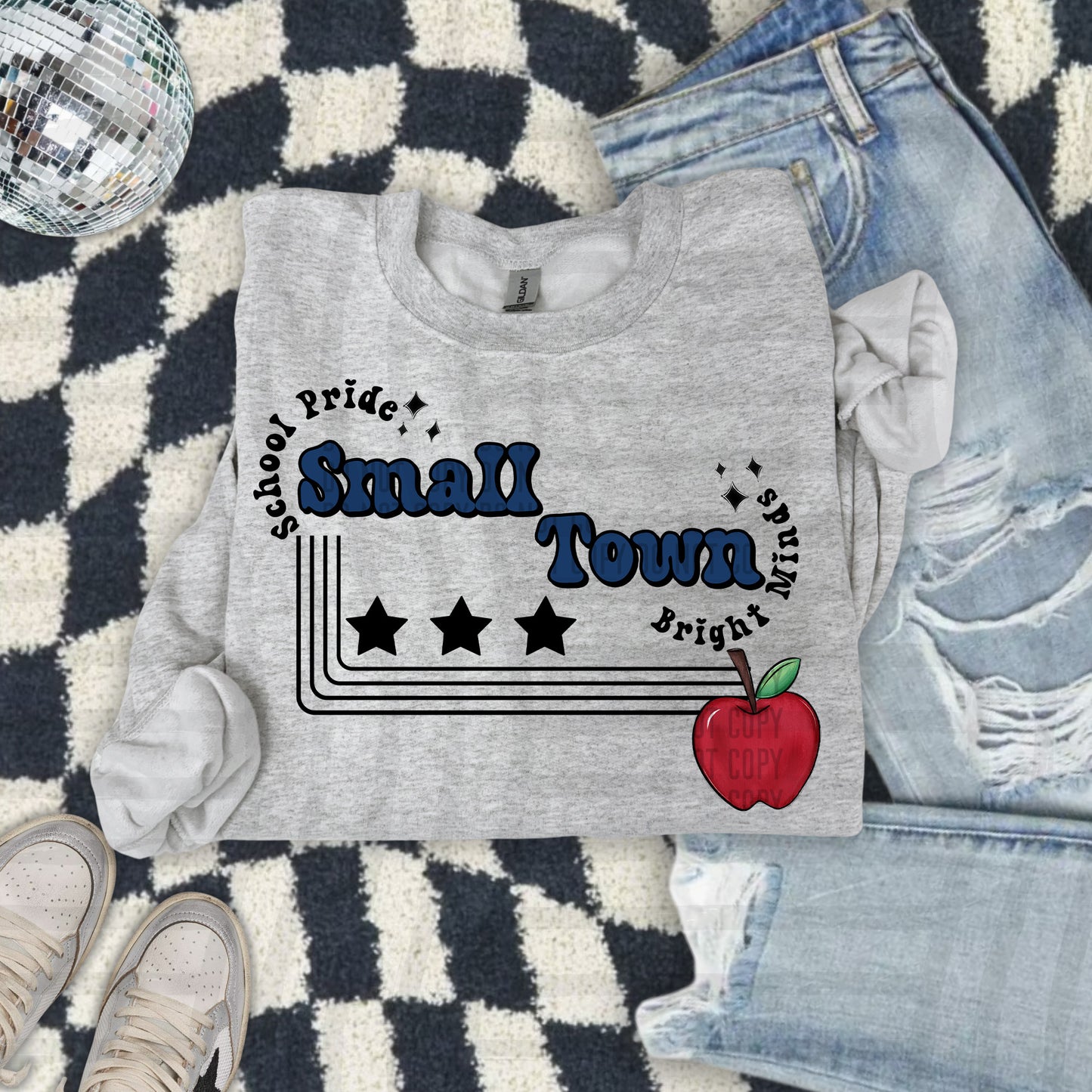 APPLE - Small town - Color Dropdown Digital Download 300DPI PNG FILE