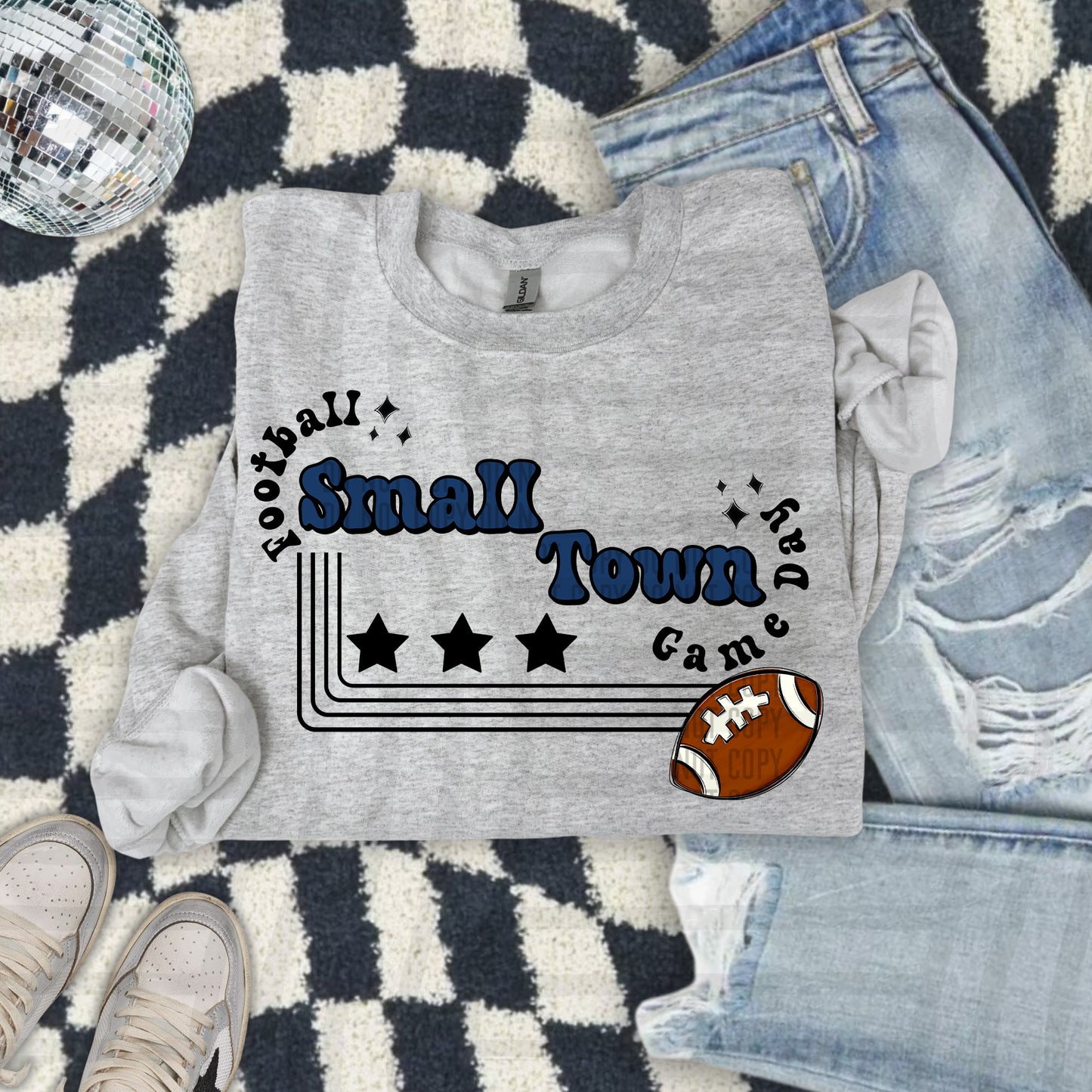 FOOTBALL - Small town - Color Dropdown Digital Download 300DPI PNG FILE