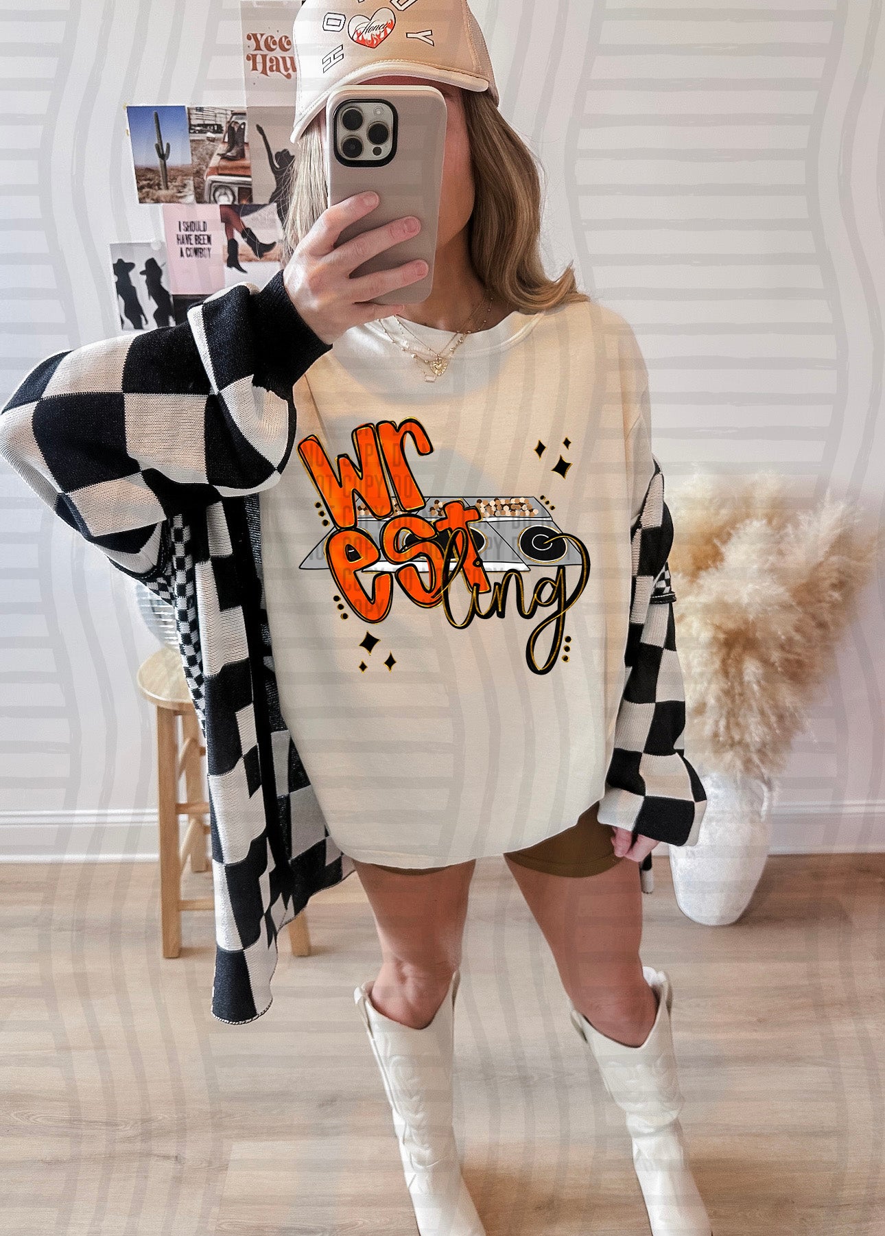 WRESTLING mat- Color Dropdown Digital Download 300DPI PNG FILE