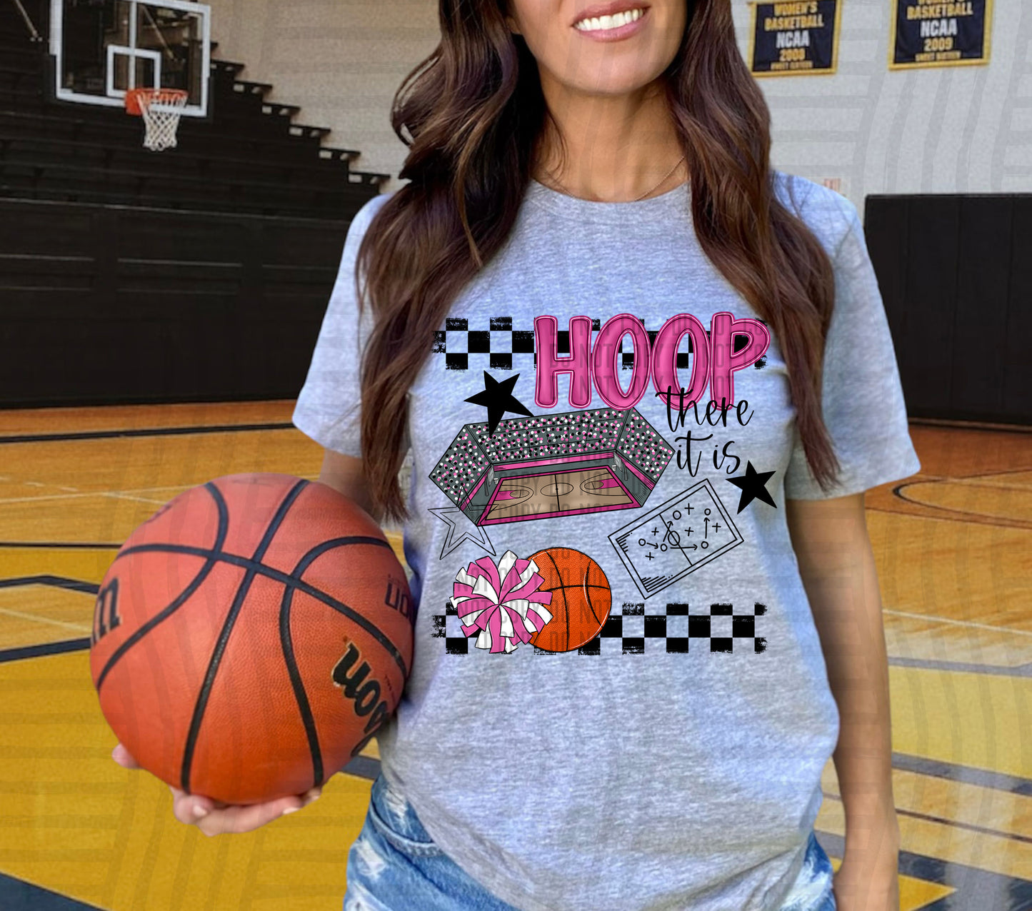 Hoop there it is - Basketball - Color Dropdown Digital Download 300DPI PNG FILE