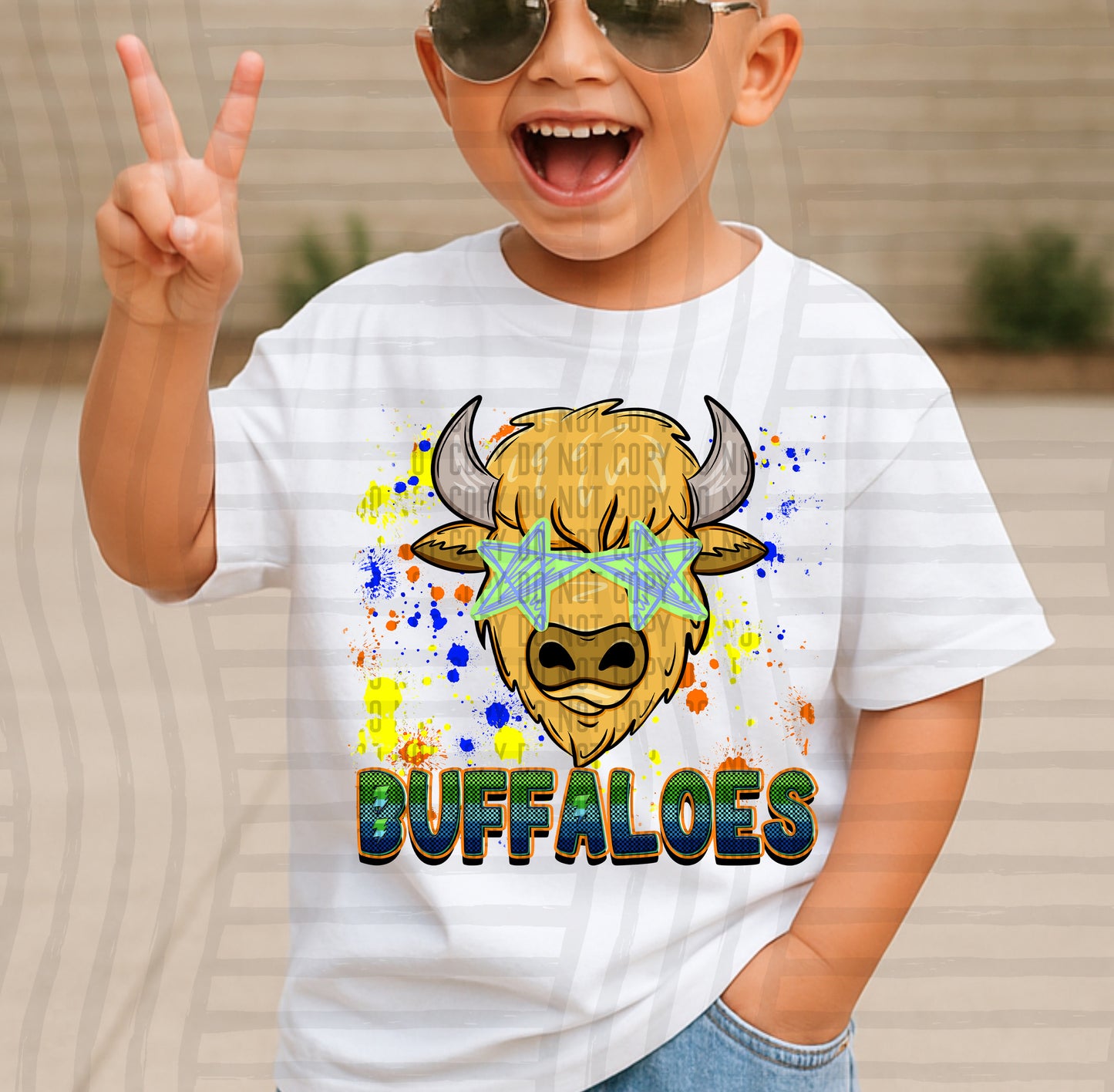 Paint Splatter STARRY EYED mascots blue/green/orange -  Digital Download 300DPI PNG FILE