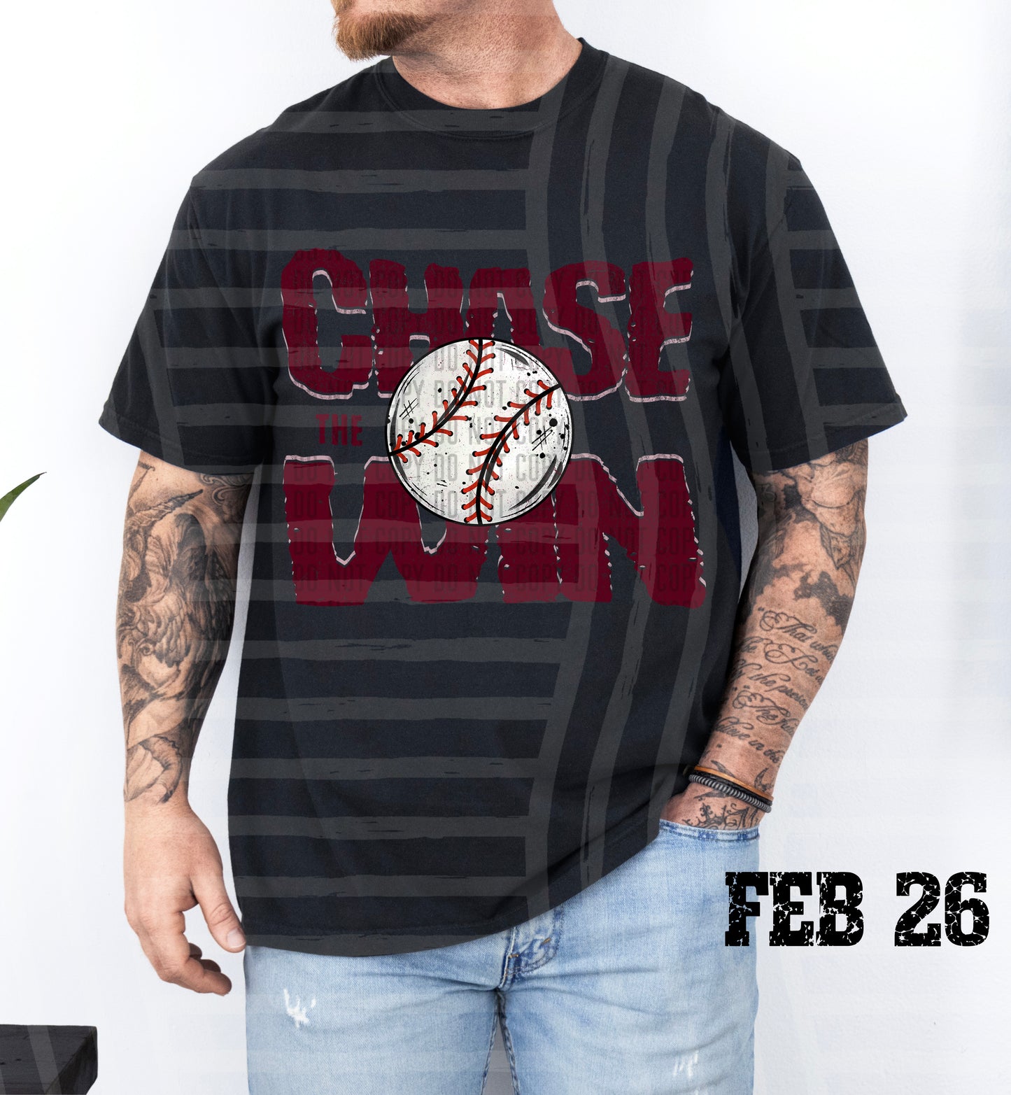 Chase the Win BASEBALL - Color Dropdown Digital Download 300DPI PNG FILE