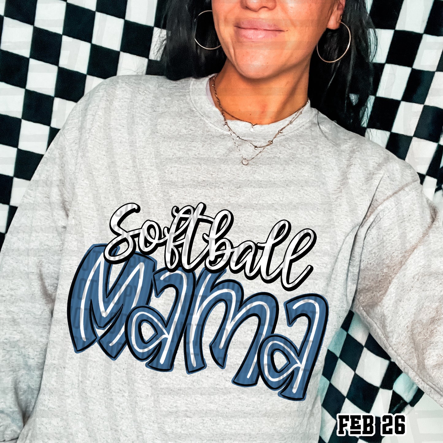 Softball Mama - Color Dropdown Digital Download 300DPI PNG FILE