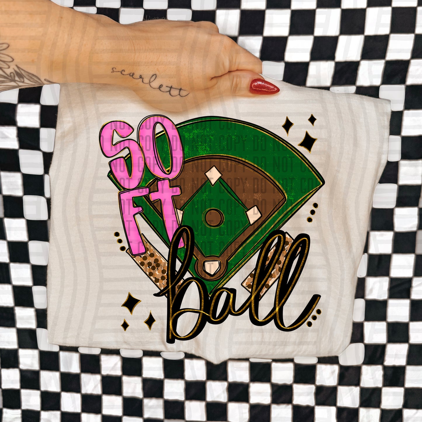 SOFTBALL Field - Color Dropdown Digital Download 300DPI PNG FILE