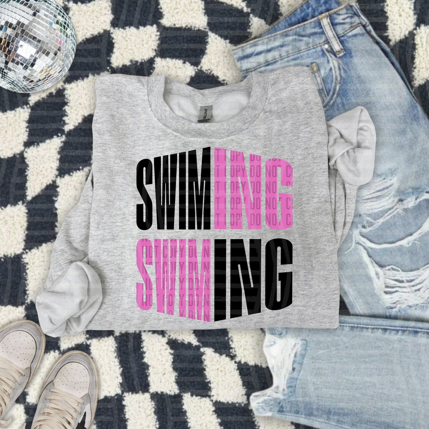 SWIMMING word art - Color Dropdown Digital Download 300DPI PNG FILE