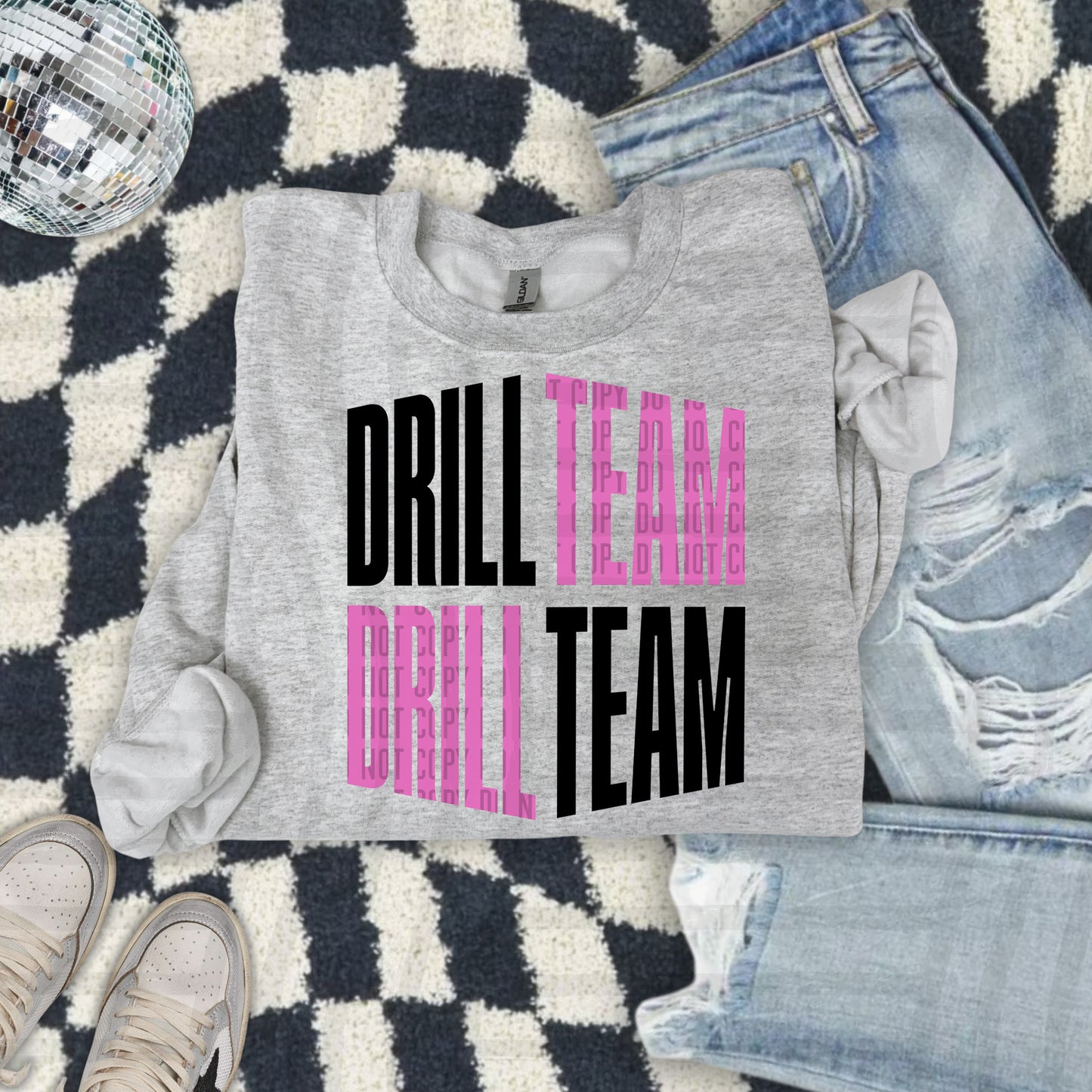 DRILL TEAM word art - Color Dropdown Digital Download 300DPI PNG FILE