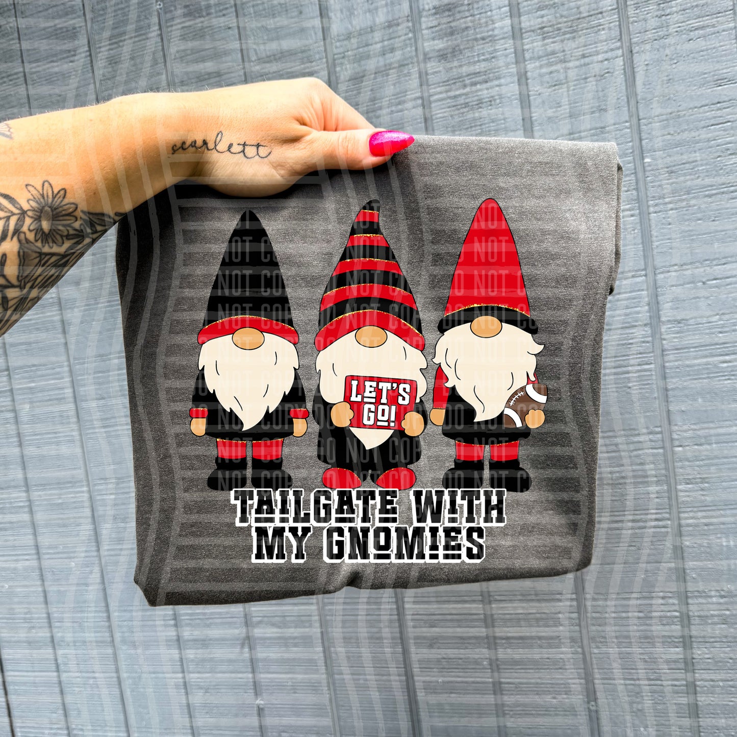Tailgate with my gnomies - Color Dropdown Digital Download 300DPI PNG FILE
