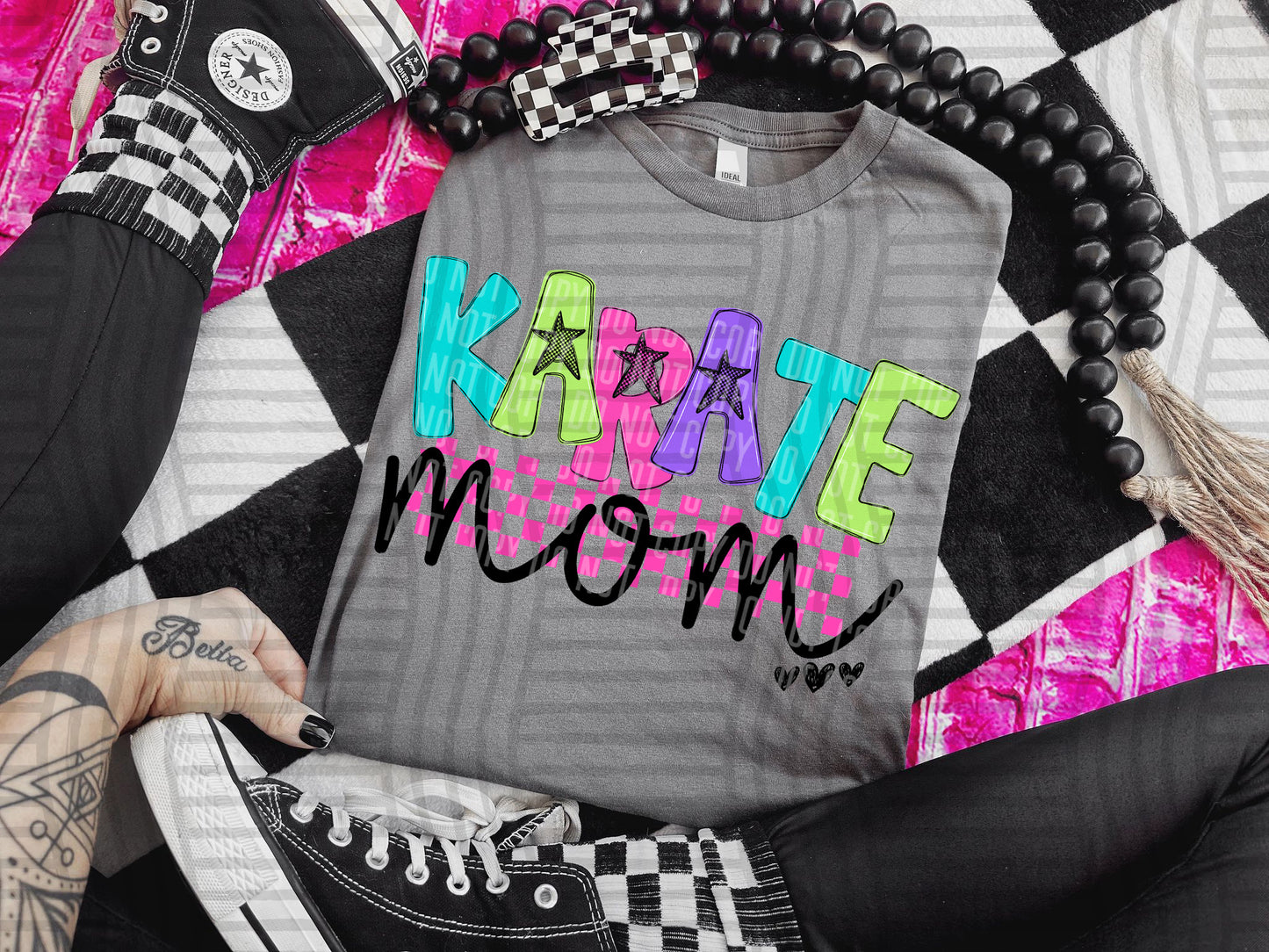 Checkmate Starburst Sports mom - DROPDOWN - 300 DPI digital download