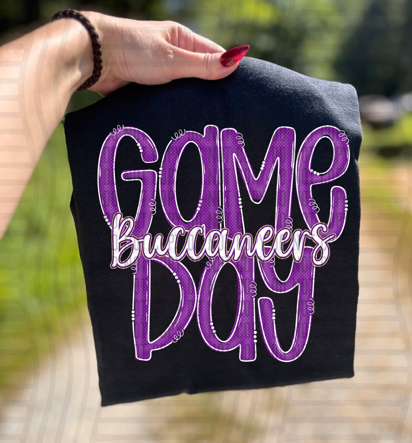 Purple - GAME DAY Doodles - 300 dpi Digital Download