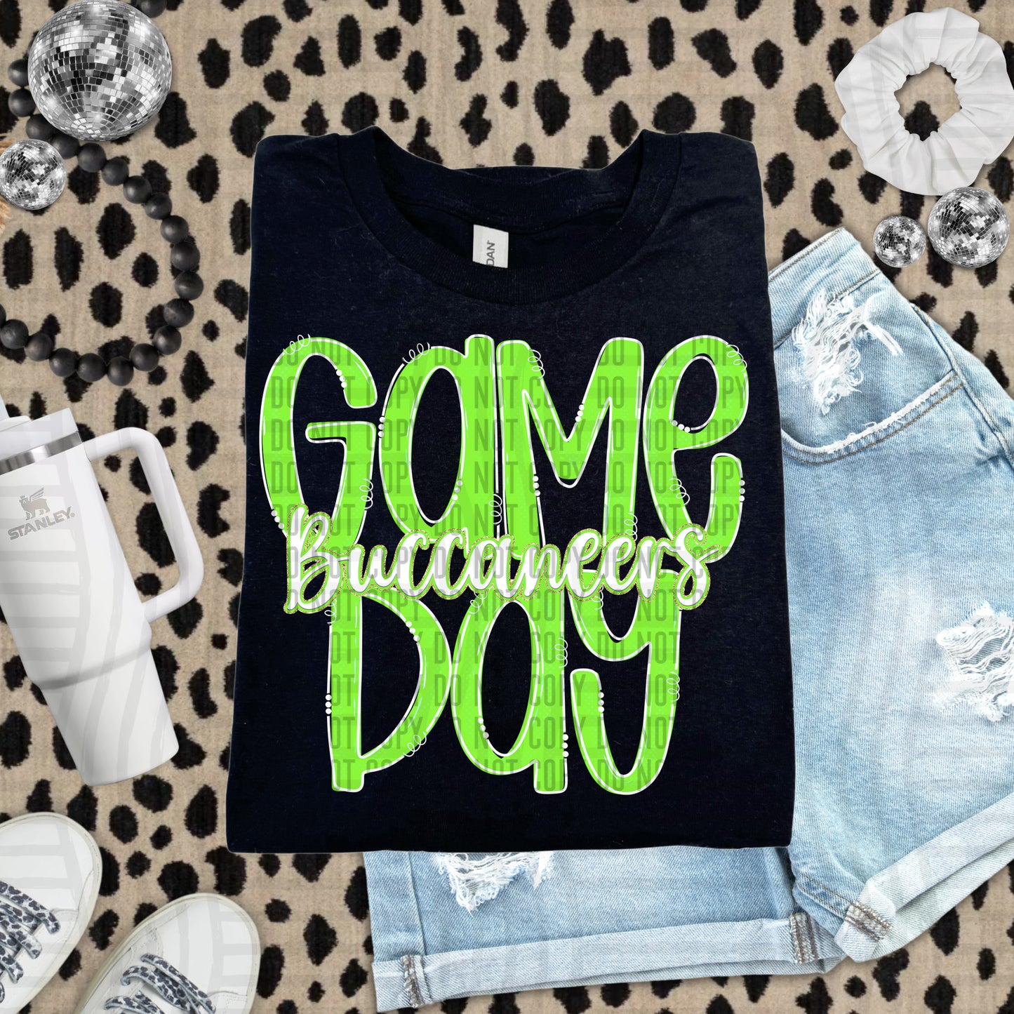 Lime- GAME DAY Doodles - 300 dpi Digital Download