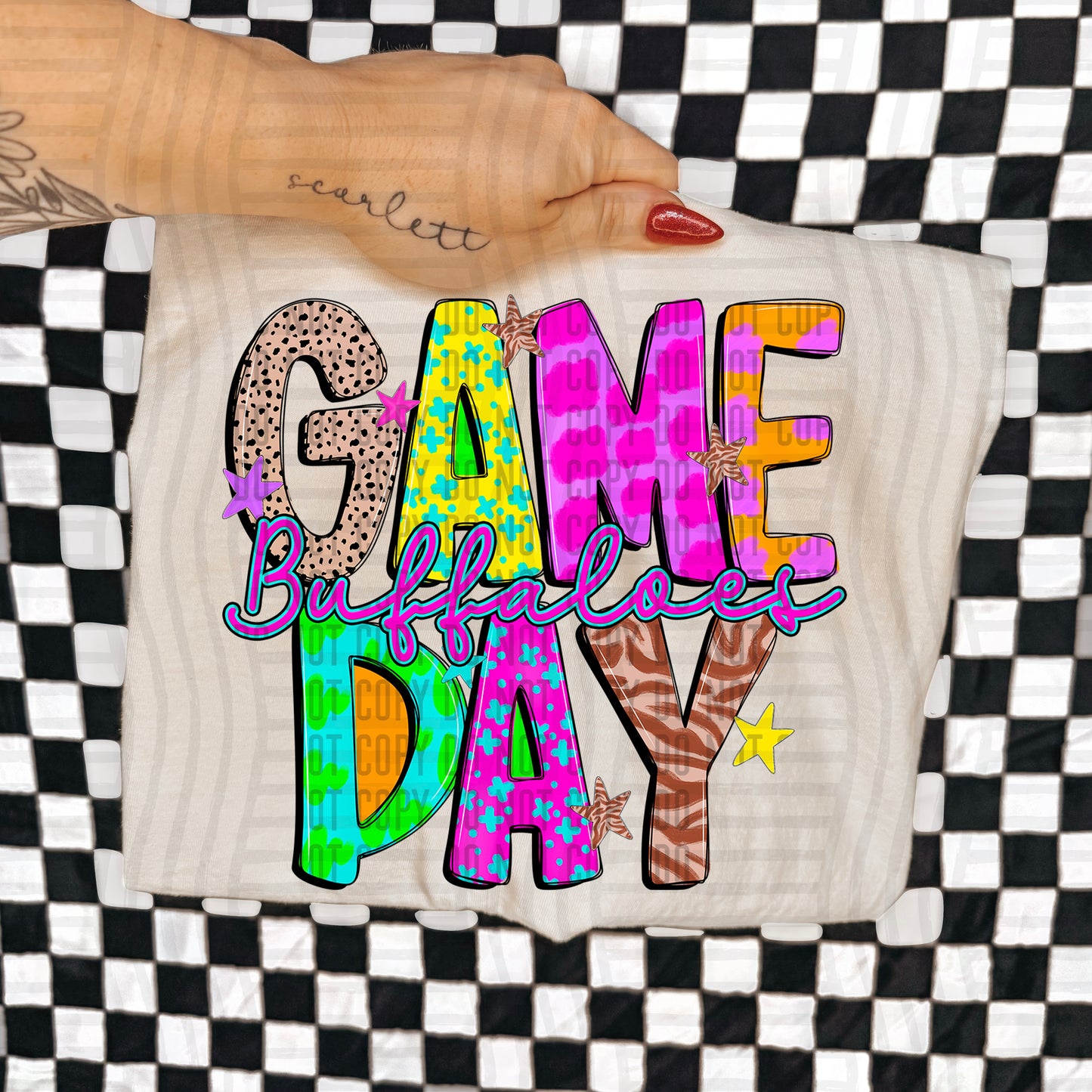 Funky Mix Up Game Day Custom + Dropdown  - 300 dpi Digital Download