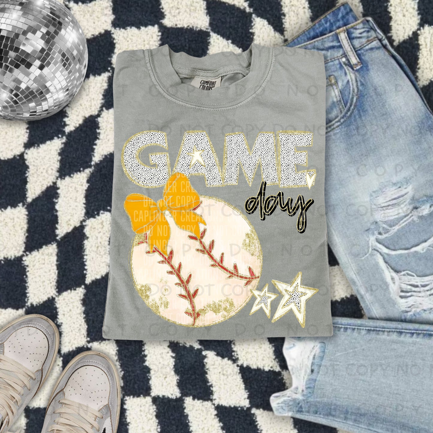 Game Day Baseball - Color Dropdown Digital Download 300DPI PNG FILE