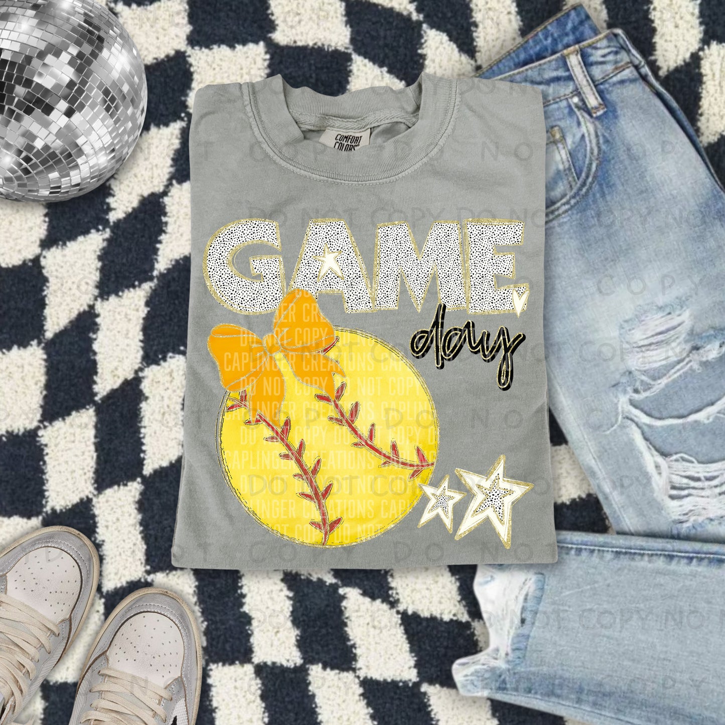 Game day Softball - Color Dropdown Digital Download 300DPI PNG FILE