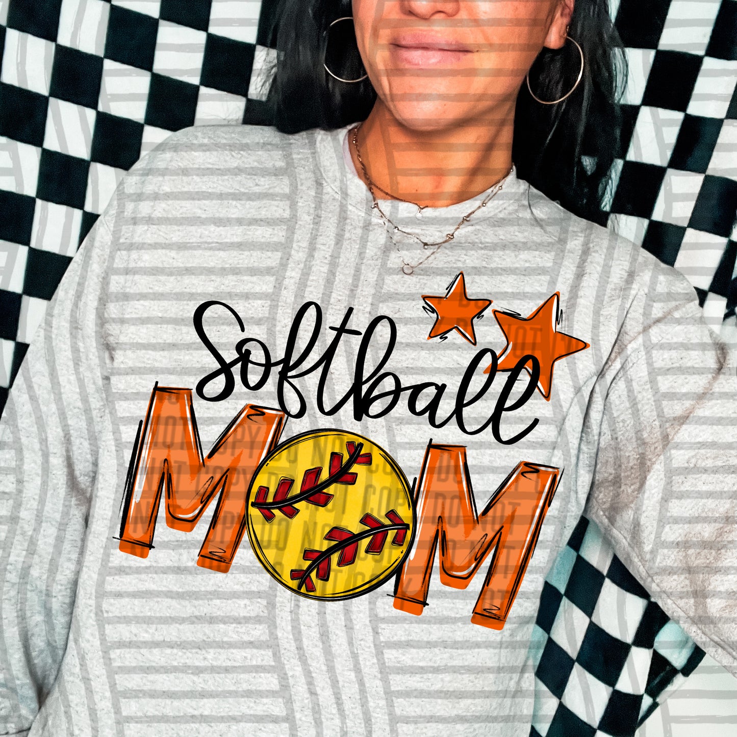 Softballl Mom - Color Dropdown Digital Download 300DPI PNG FILE