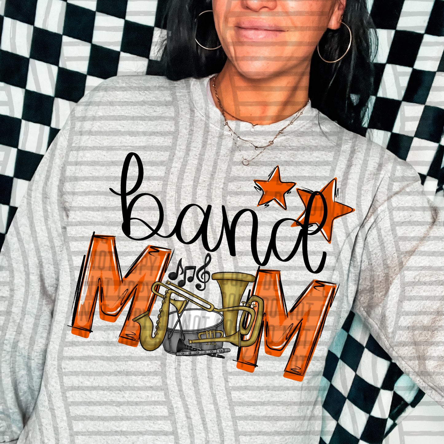 Band Mom - Color Dropdown Digital Download 300DPI PNG FILE