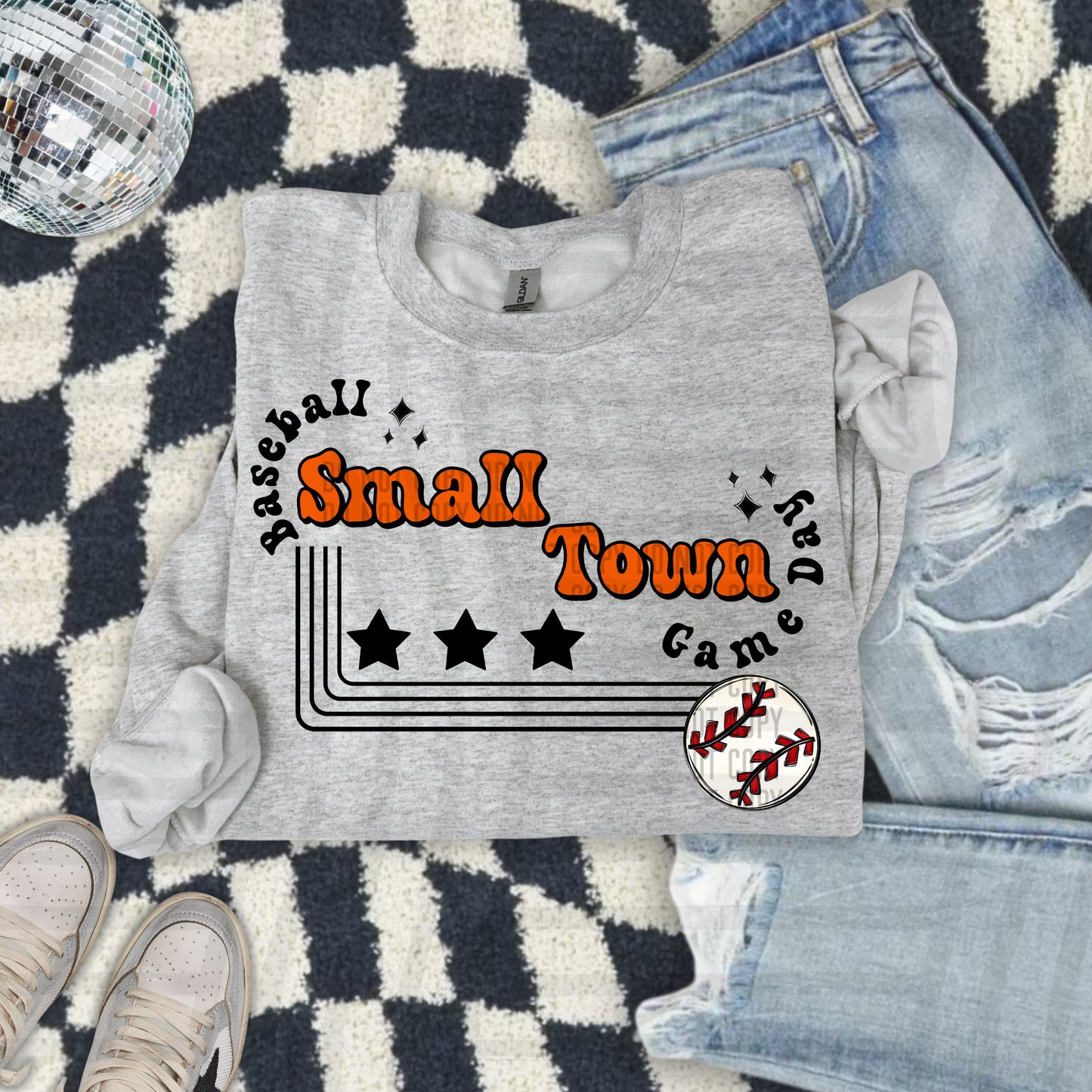 BASEBALL - Small town - Color Dropdown Digital Download 300DPI PNG FILE