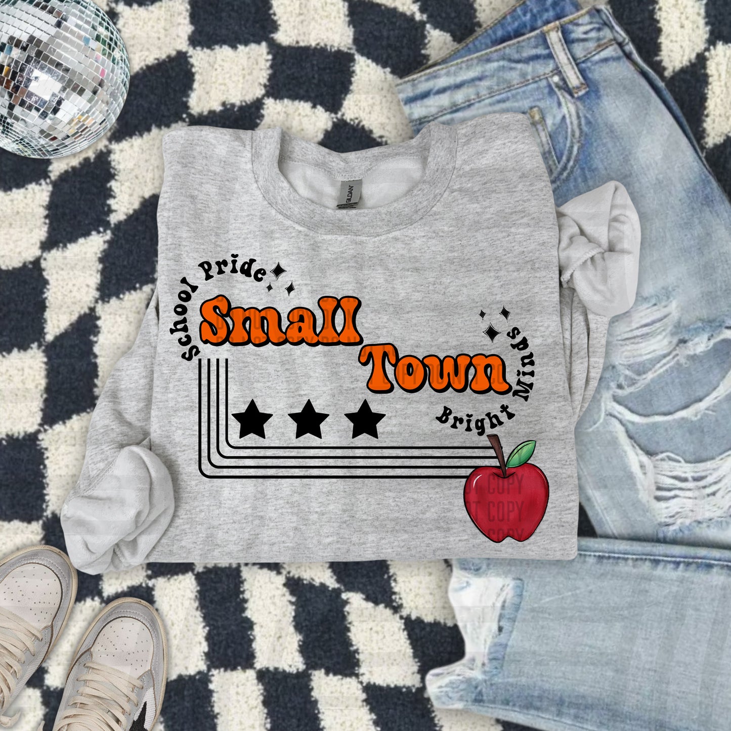 APPLE - Small town - Color Dropdown Digital Download 300DPI PNG FILE