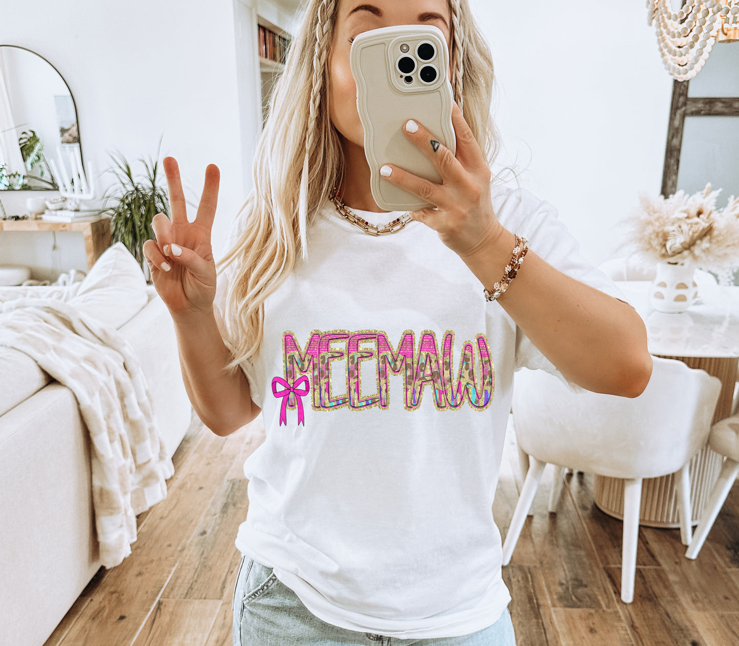 Preppy Leopard MOM NAMES (Small BOW) - DROPDOWN + CUSTOM - Digital Download 300DPI PNG FILE