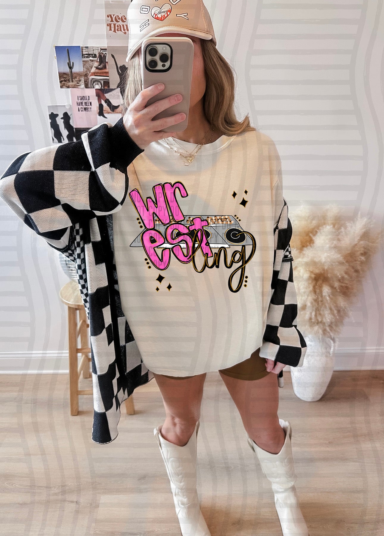 WRESTLING mat- Color Dropdown Digital Download 300DPI PNG FILE