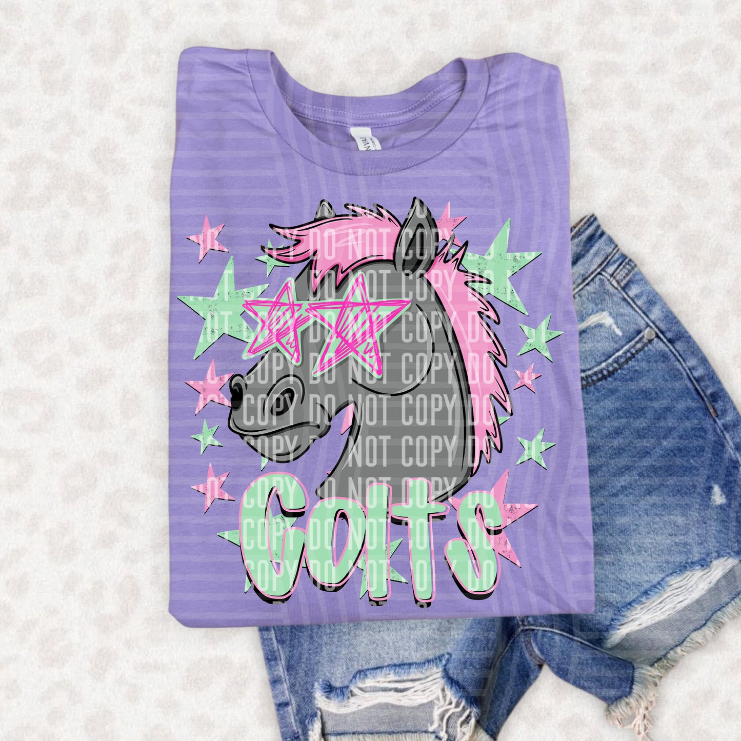 PREPPY STARRY EYED mascots pink/green -  Digital Download 300DPI PNG FILE