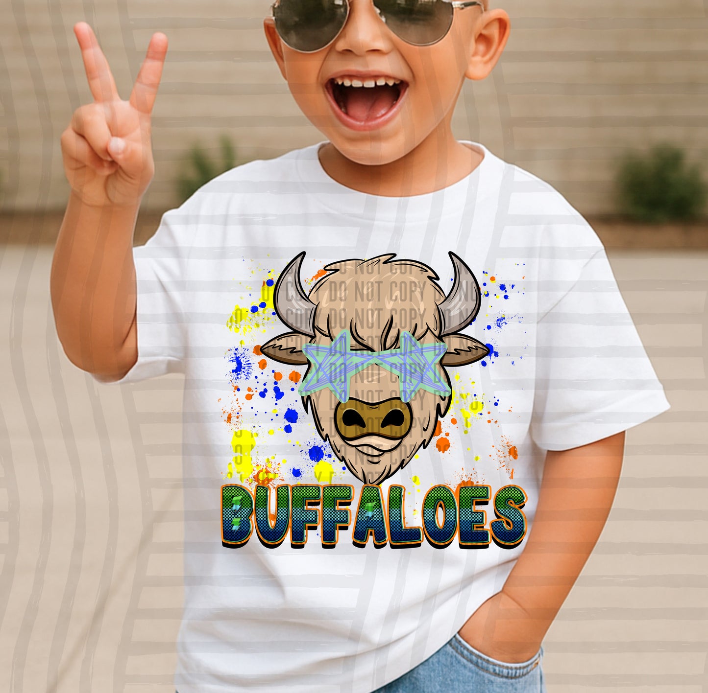 Paint Splatter STARRY EYED mascots blue/green/orange -  Digital Download 300DPI PNG FILE