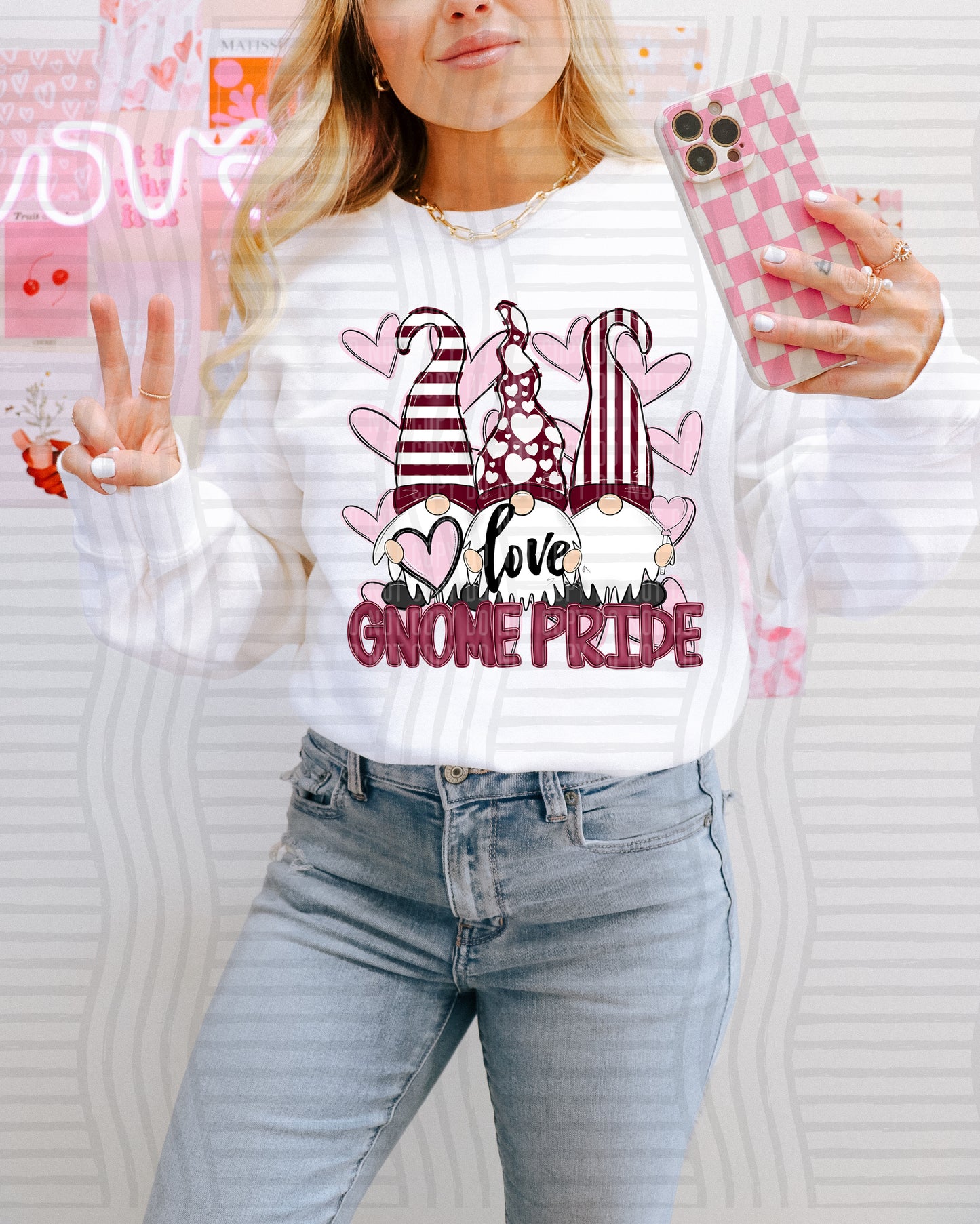 Vday Gnomes Pride - Color Dropdown Digital Download 300DPI PNG FILE