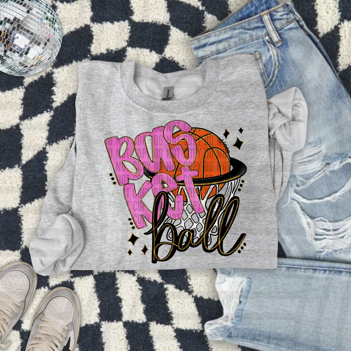 Basketball hoop -Color Dropdown Digital Download 300DPI PNG FILE