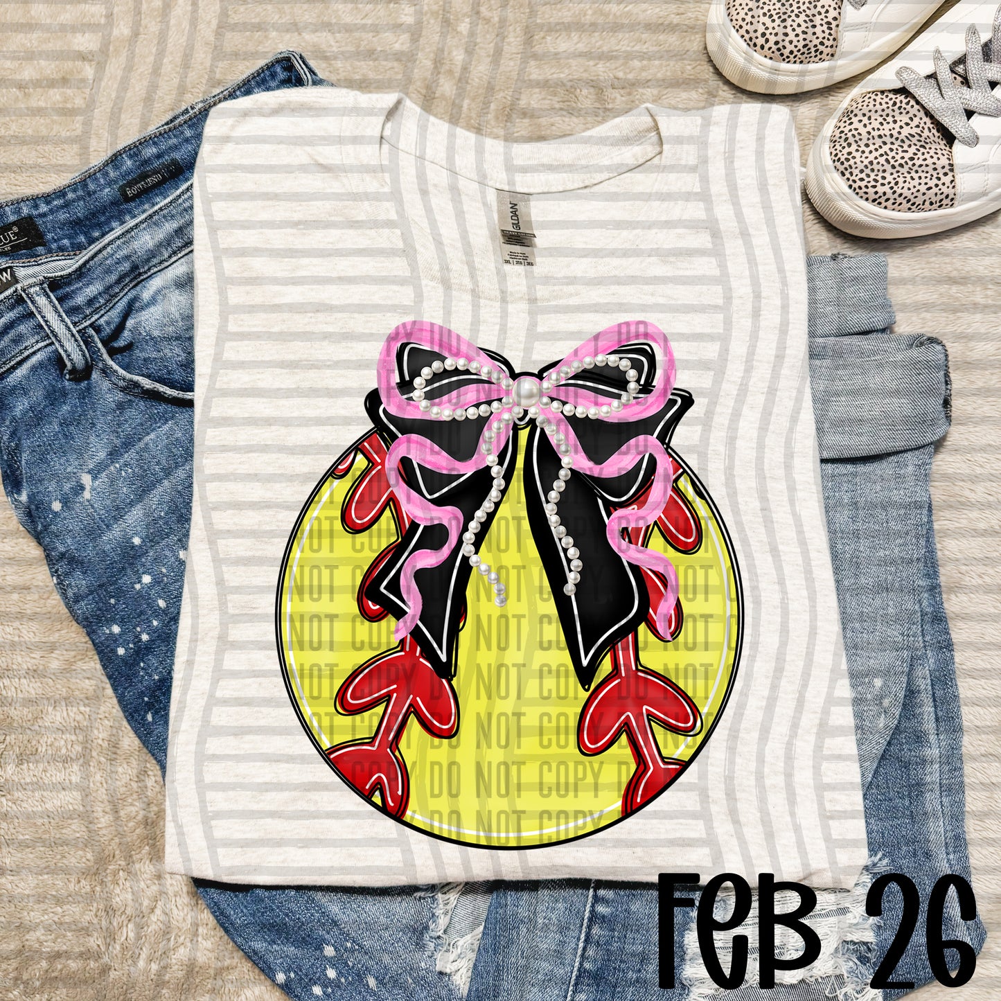 Softball Bows with Pearls  - Color Dropdown Digital Download 300DPI PNG FILE